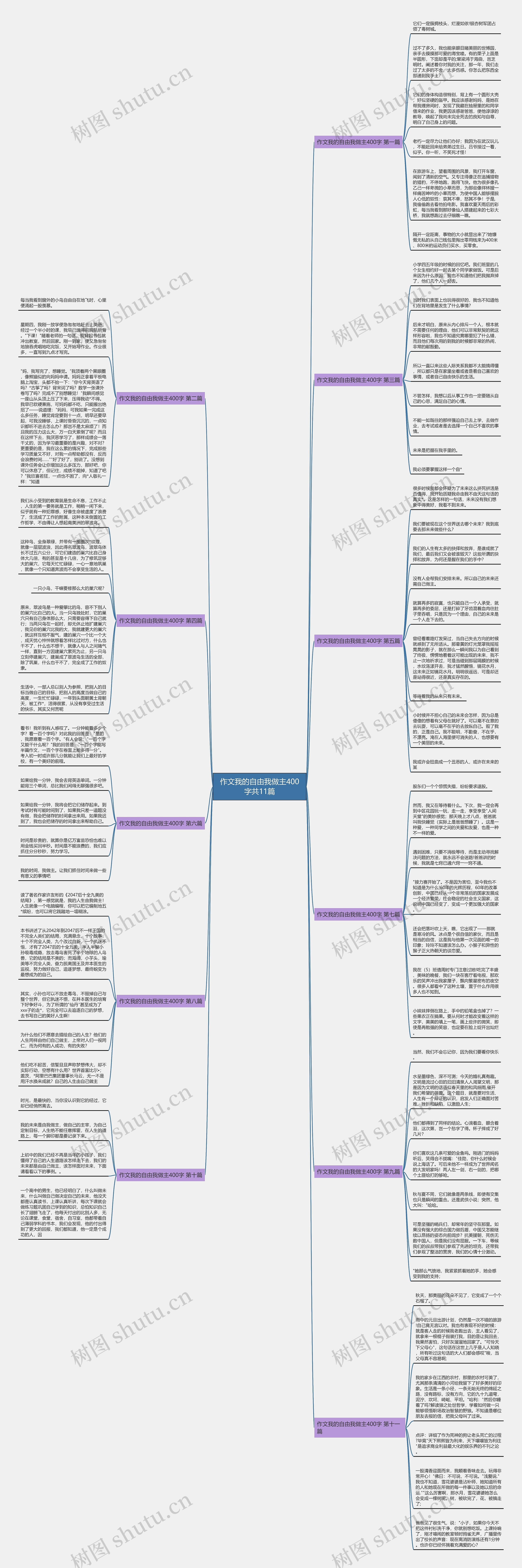 作文我的自由我做主400字共11篇思维导图