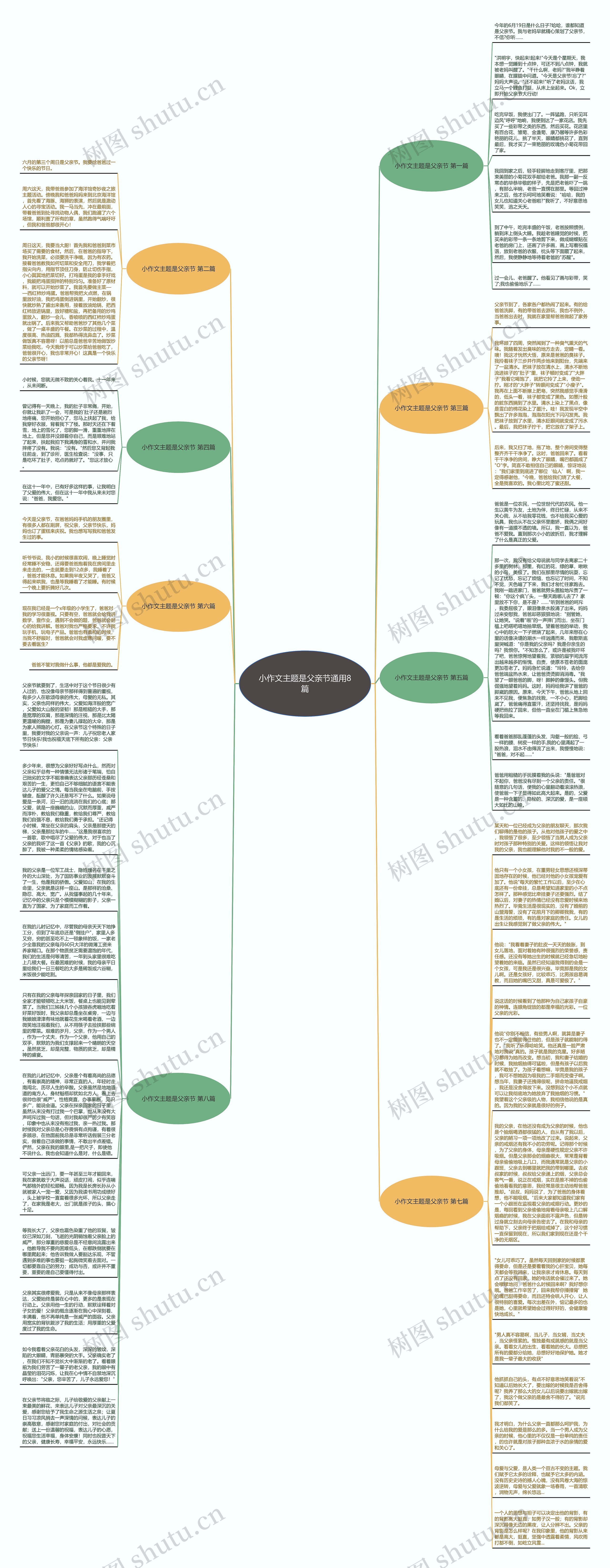 小作文主题是父亲节通用8篇思维导图