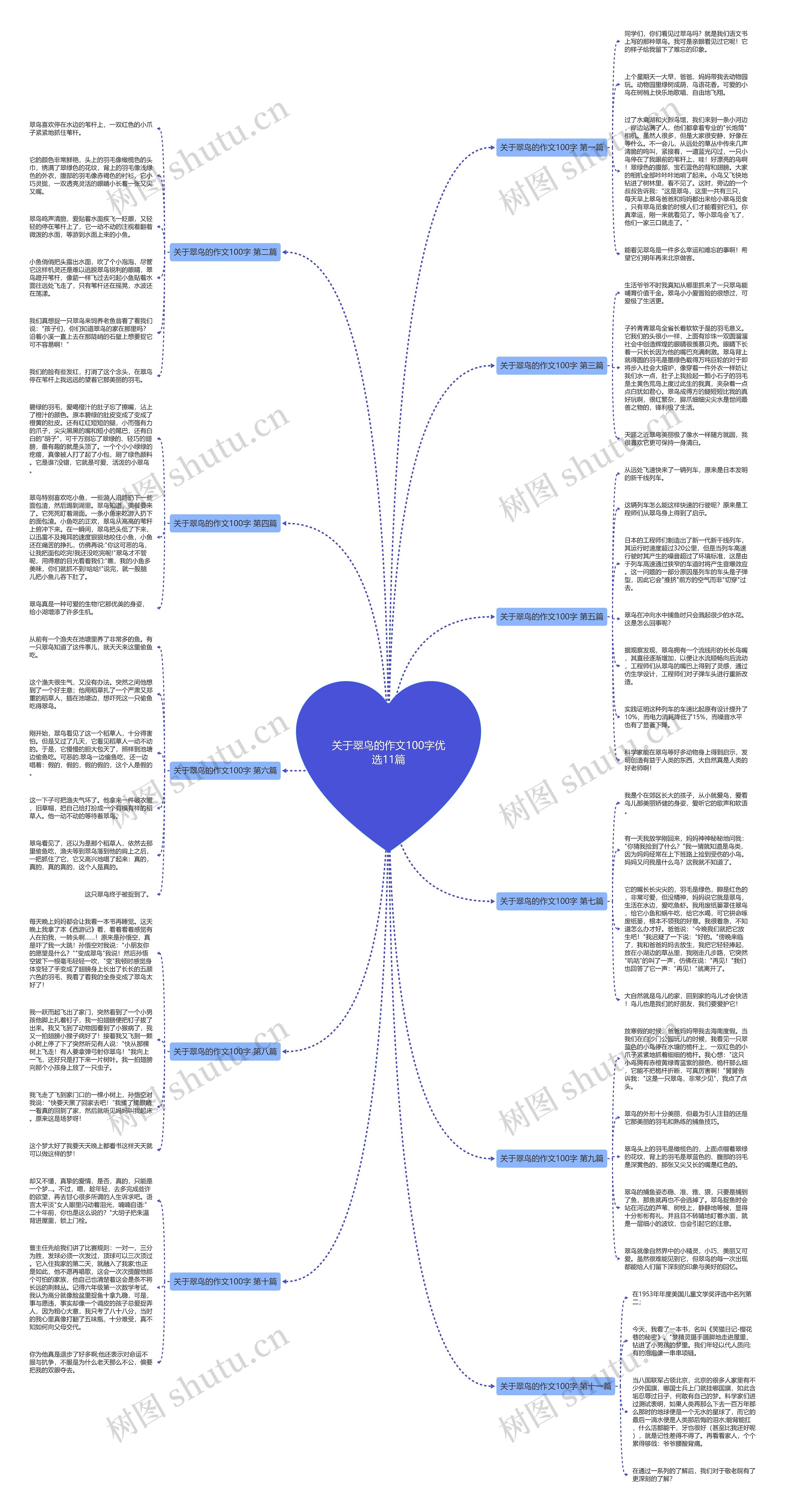 关于翠鸟的作文100字优选11篇思维导图