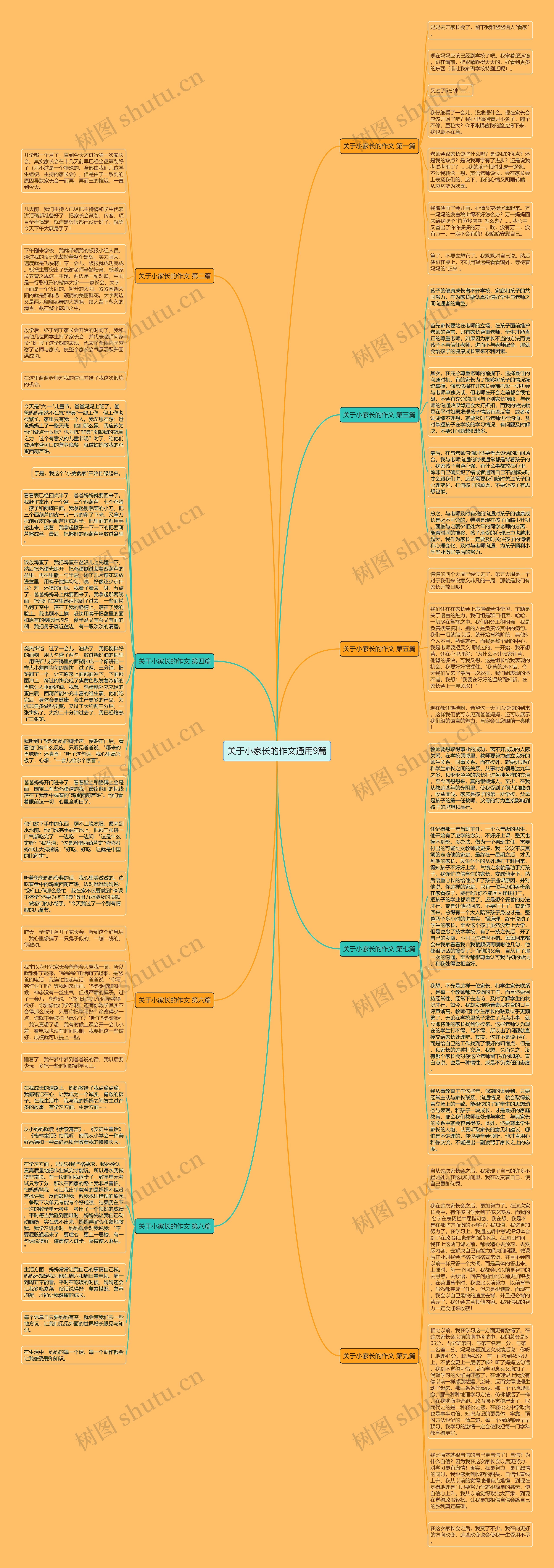 关于小家长的作文通用9篇思维导图