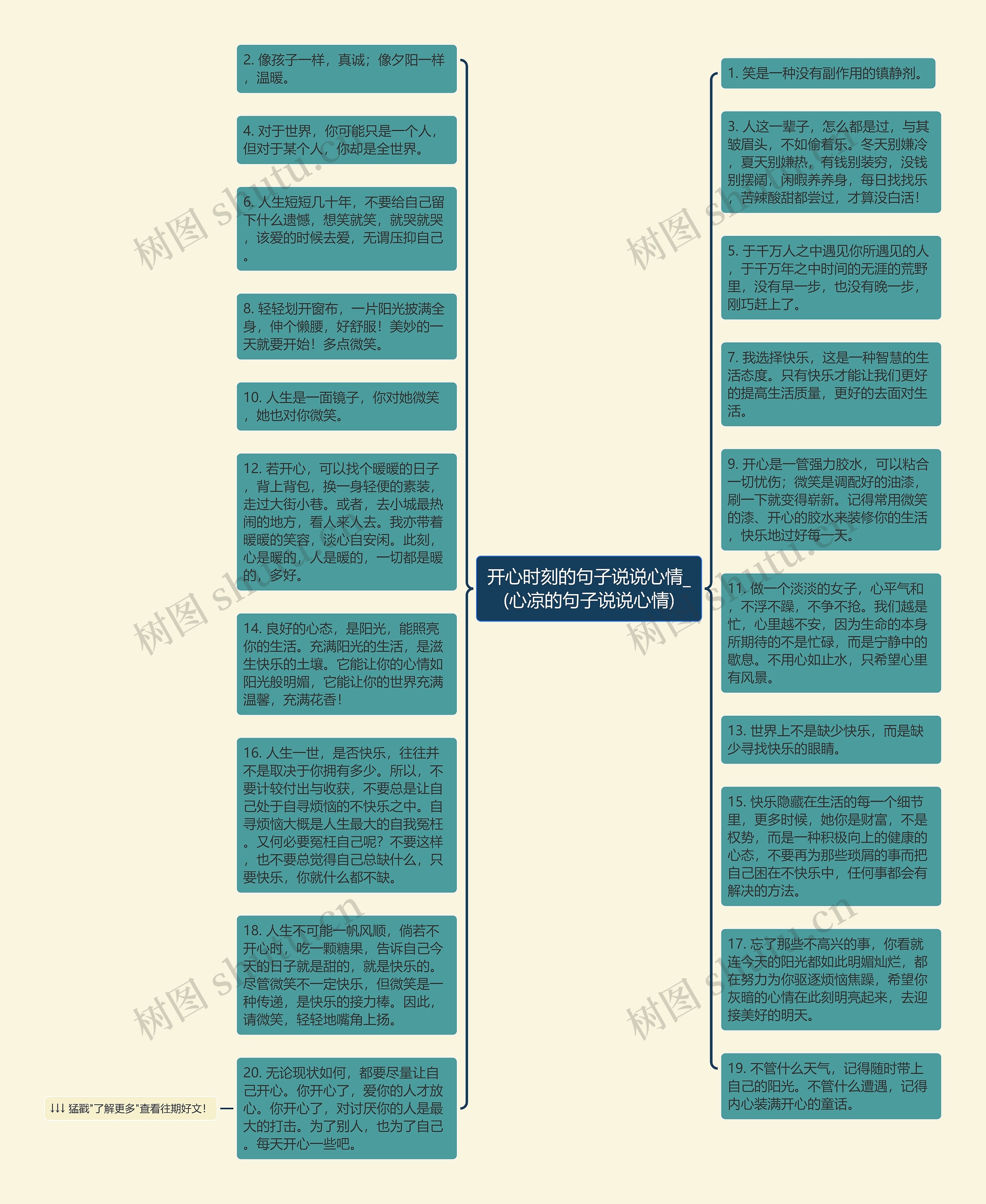 开心时刻的句子说说心情_(心凉的句子说说心情)思维导图