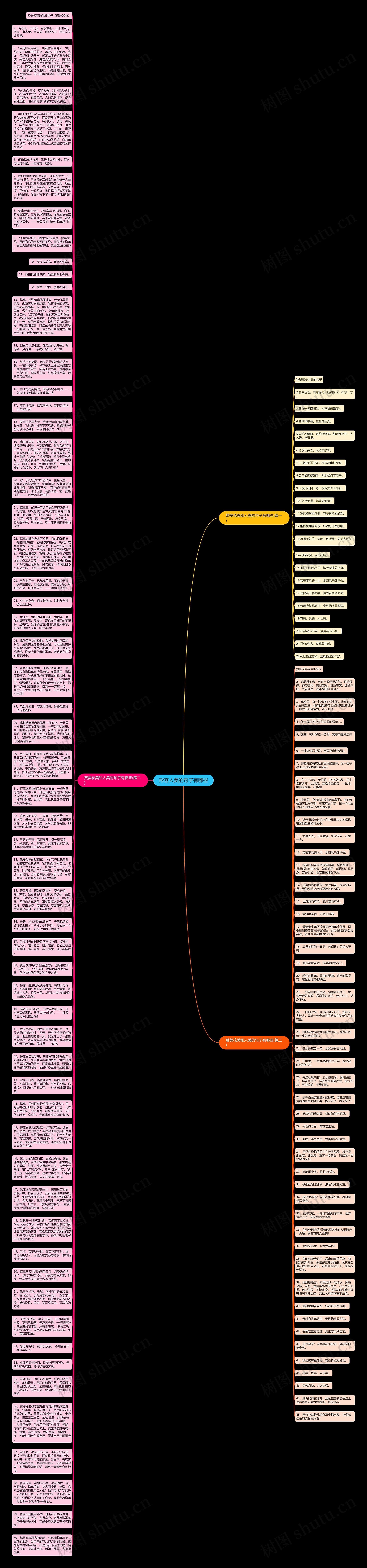 形容人美的句子有哪些思维导图