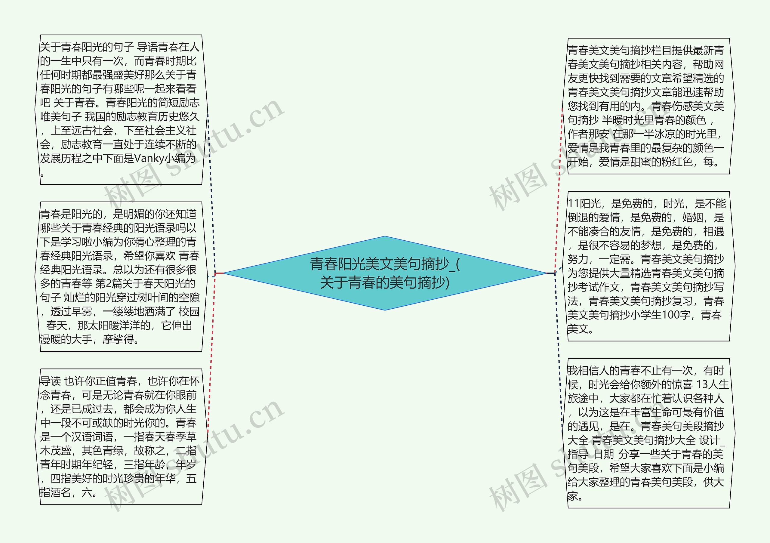 青春阳光美文美句摘抄_(关于青春的美句摘抄)思维导图