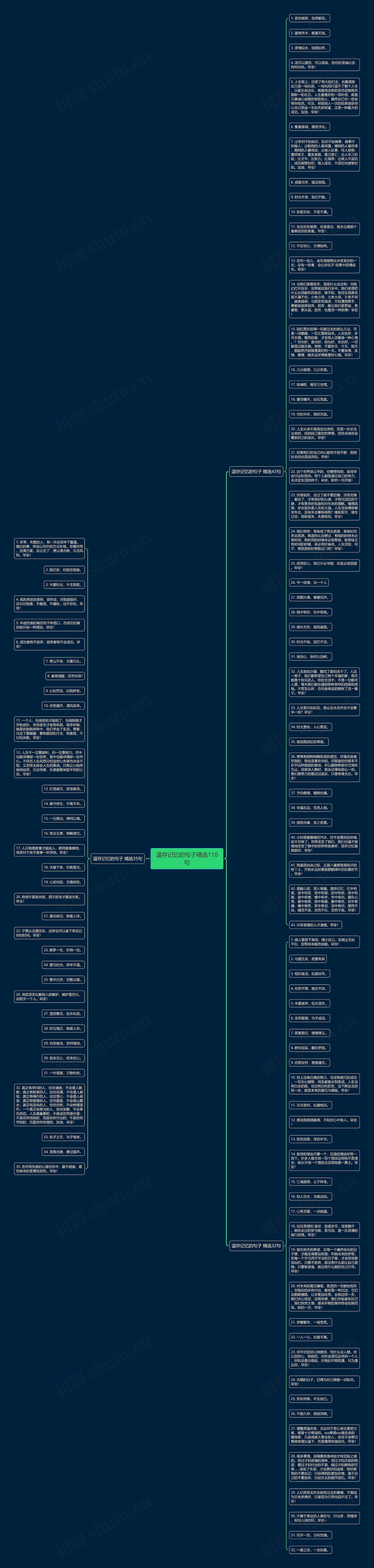 温存记忆的句子精选110句思维导图