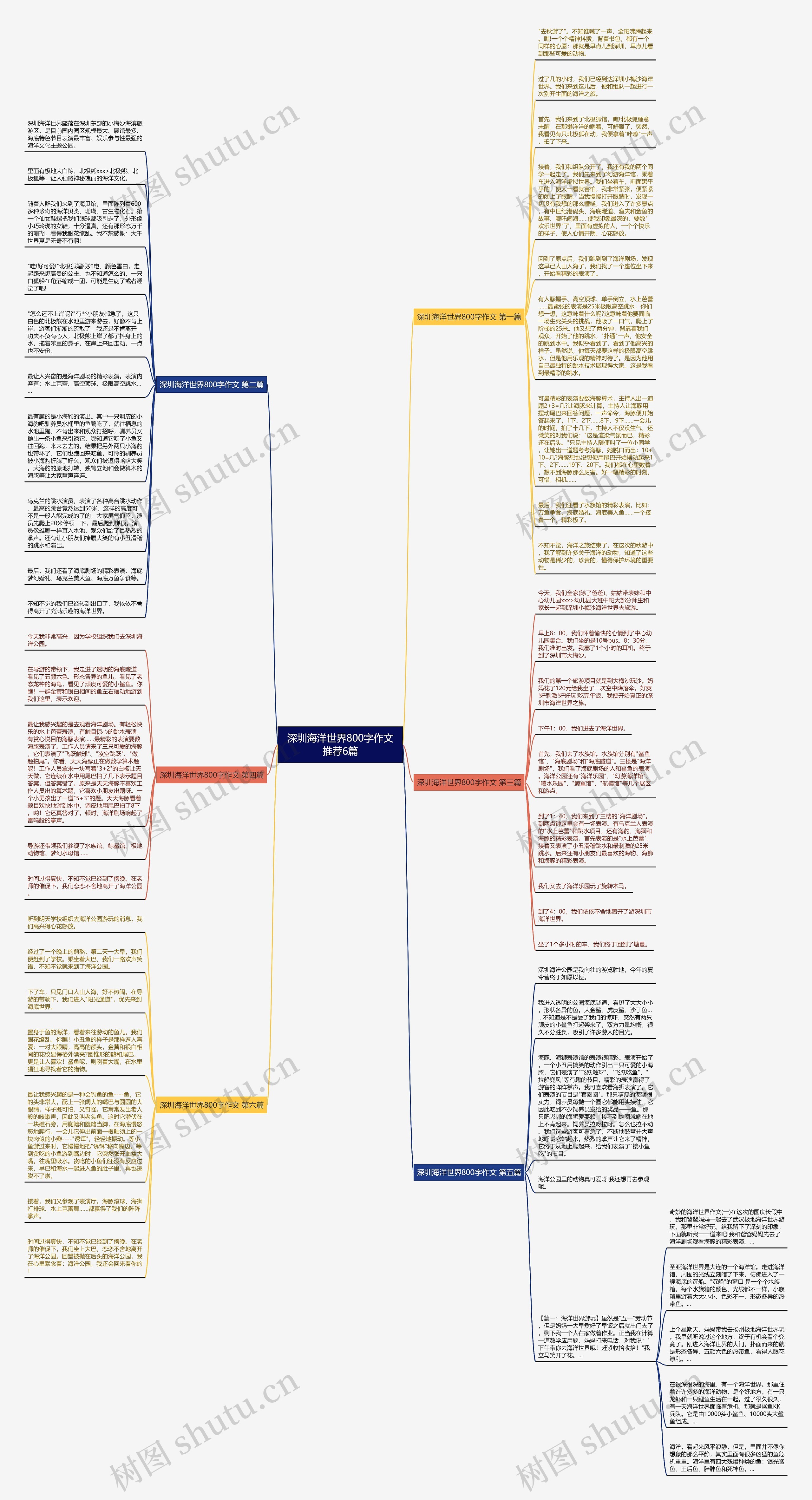 深圳海洋世界800字作文推荐6篇思维导图