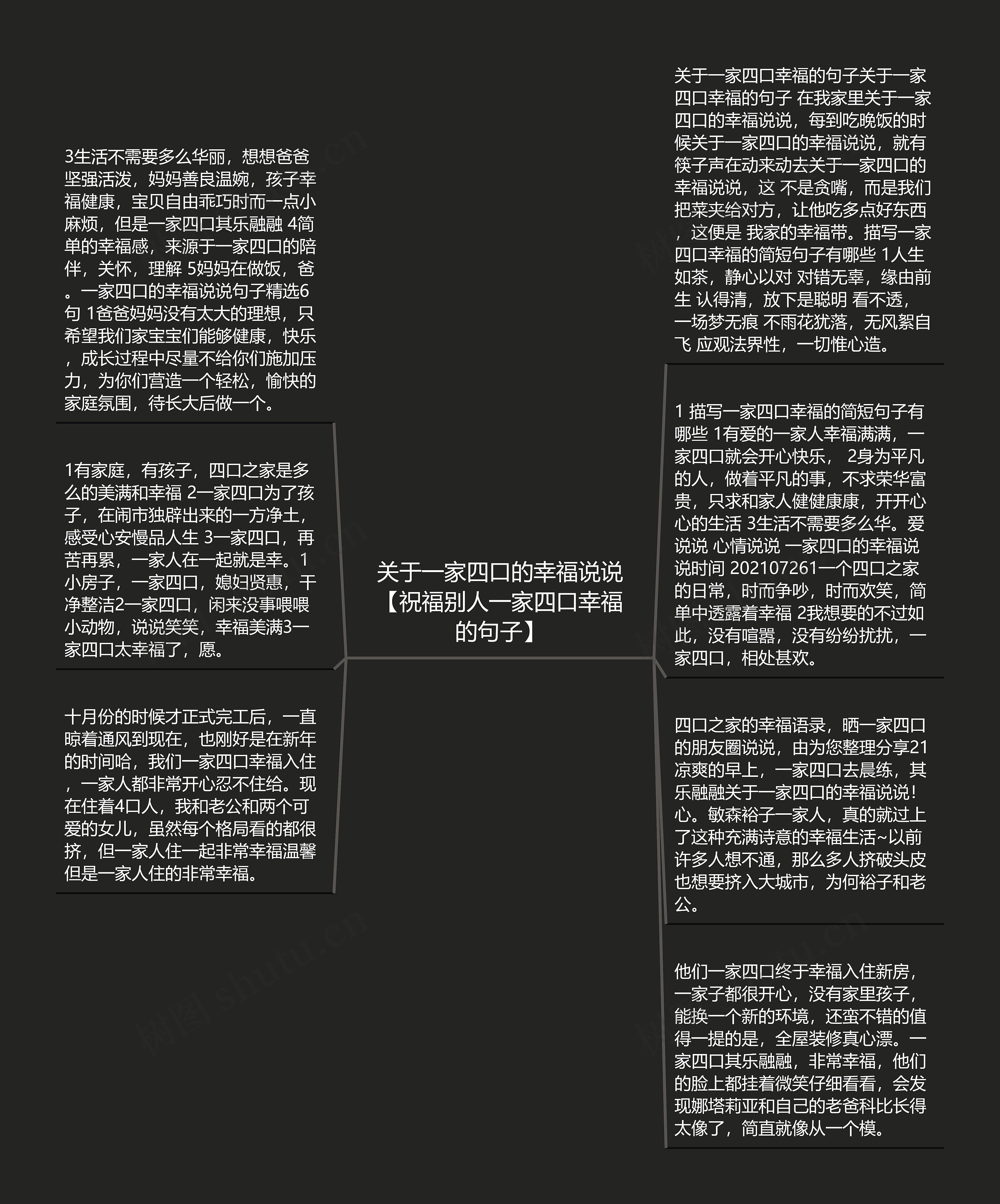 关于一家四口的幸福说说【祝福别人一家四口幸福的句子】