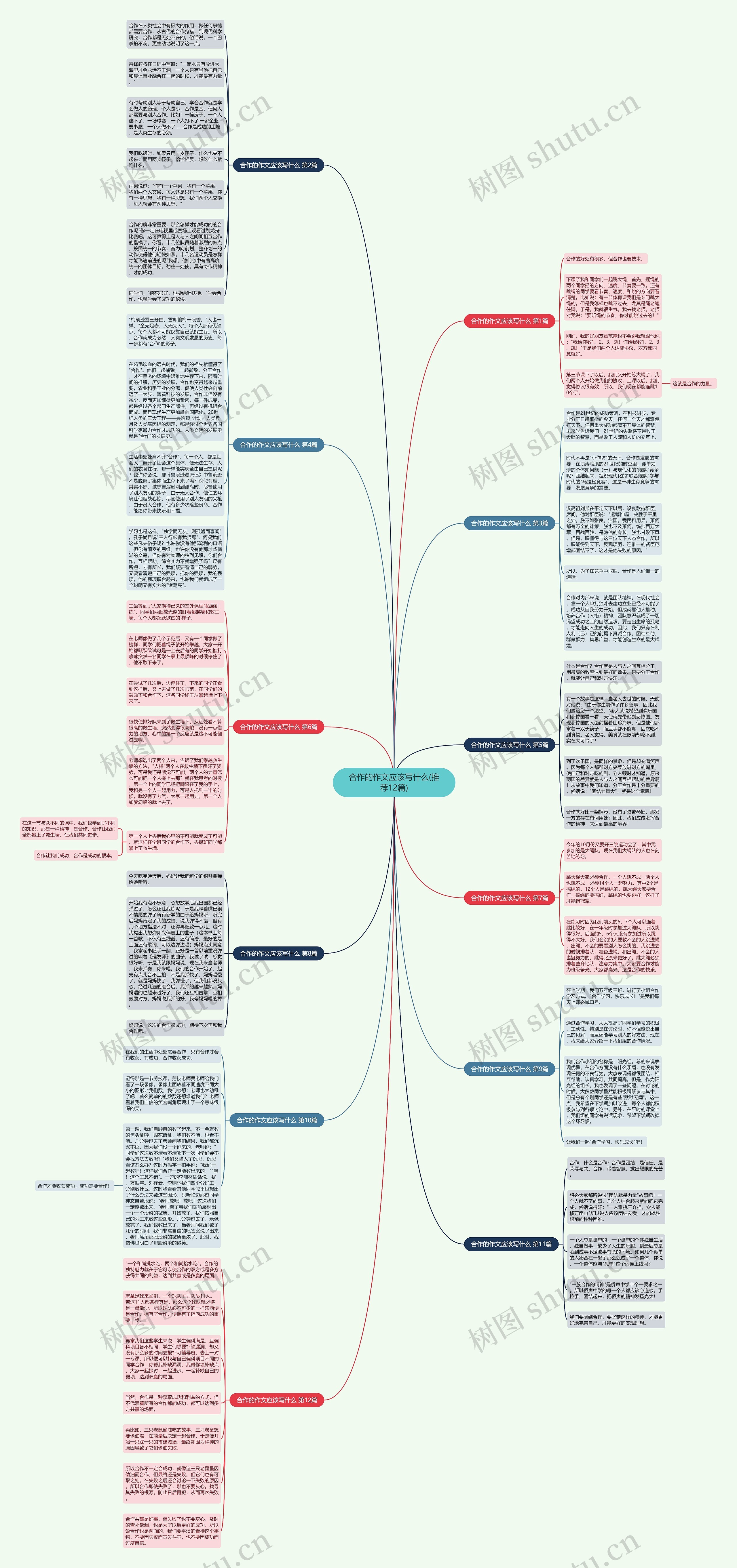 合作的作文应该写什么(推荐12篇)思维导图