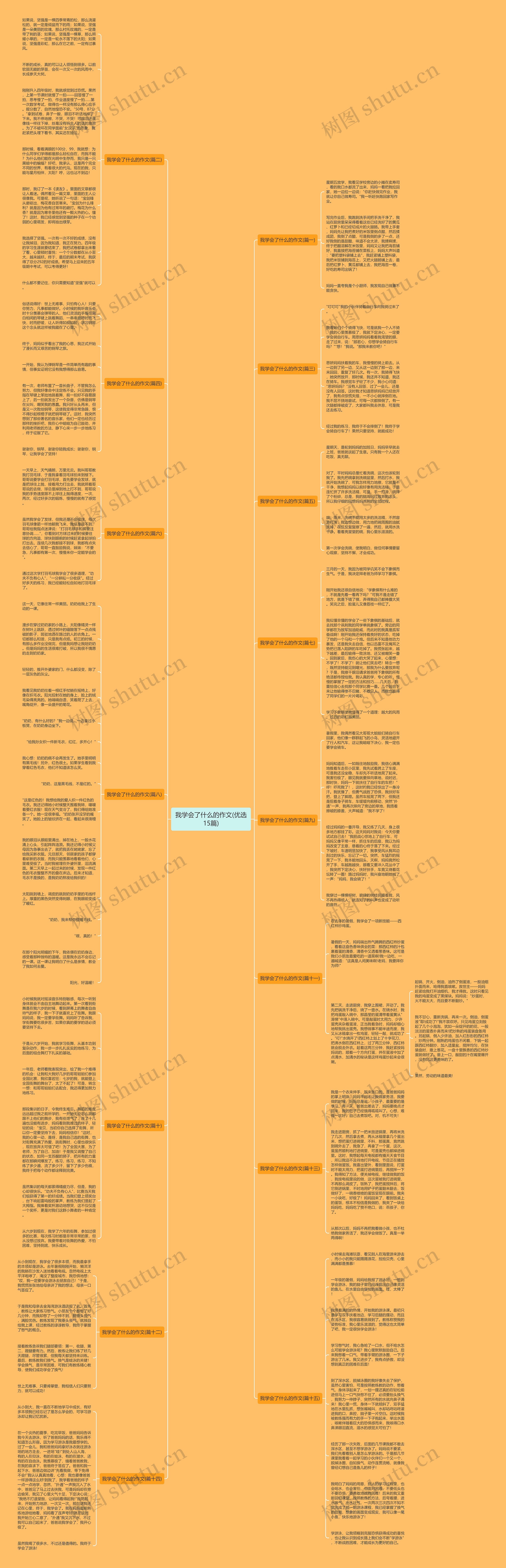 我学会了什么的作文(优选15篇)思维导图