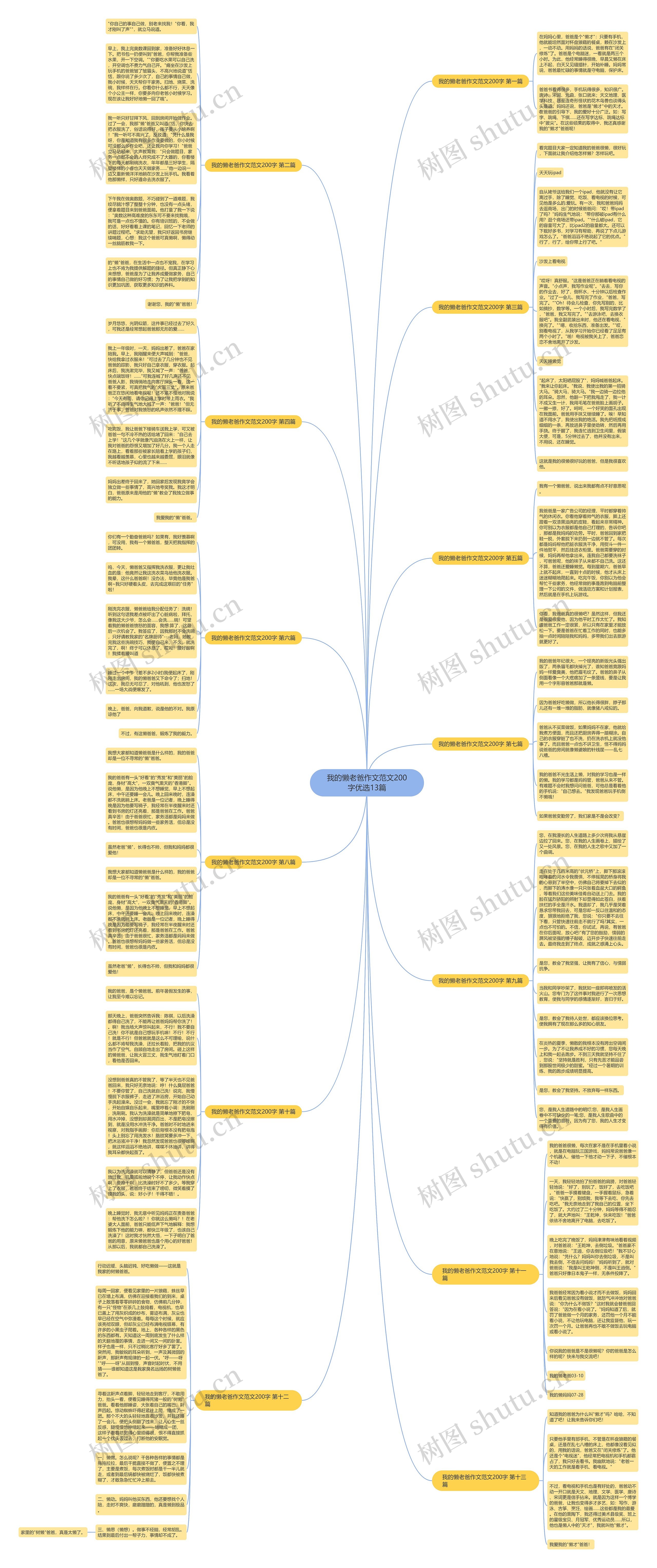 我的懒老爸作文范文200字优选13篇思维导图