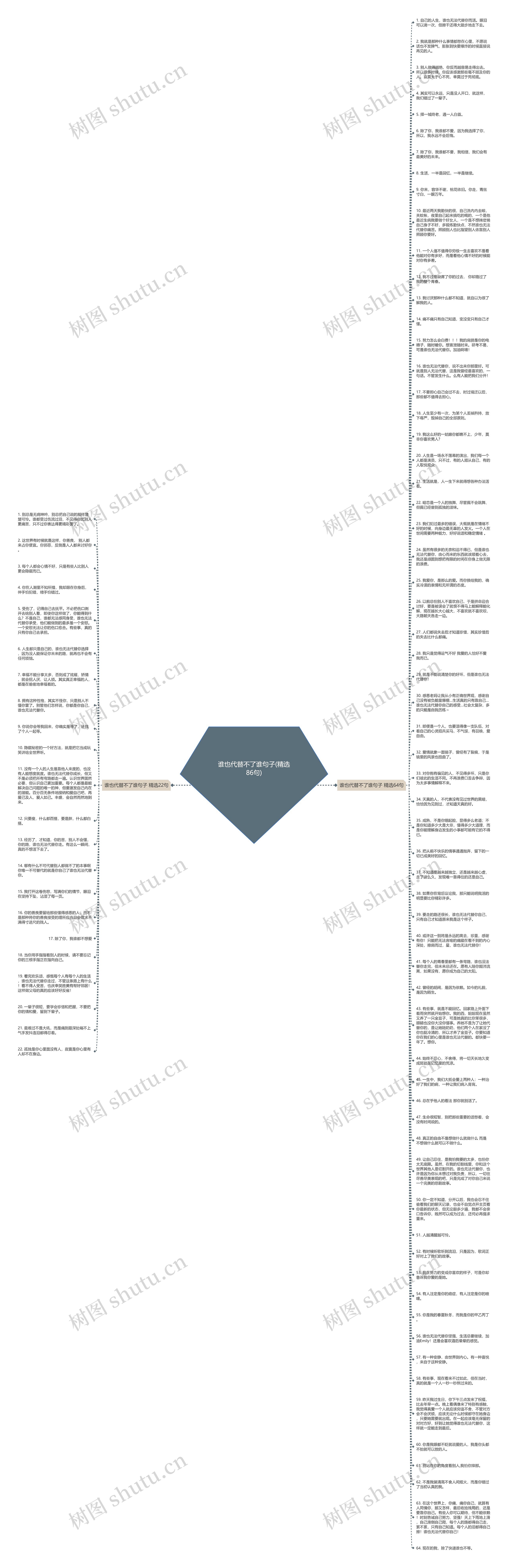 谁也代替不了谁句子(精选86句)思维导图