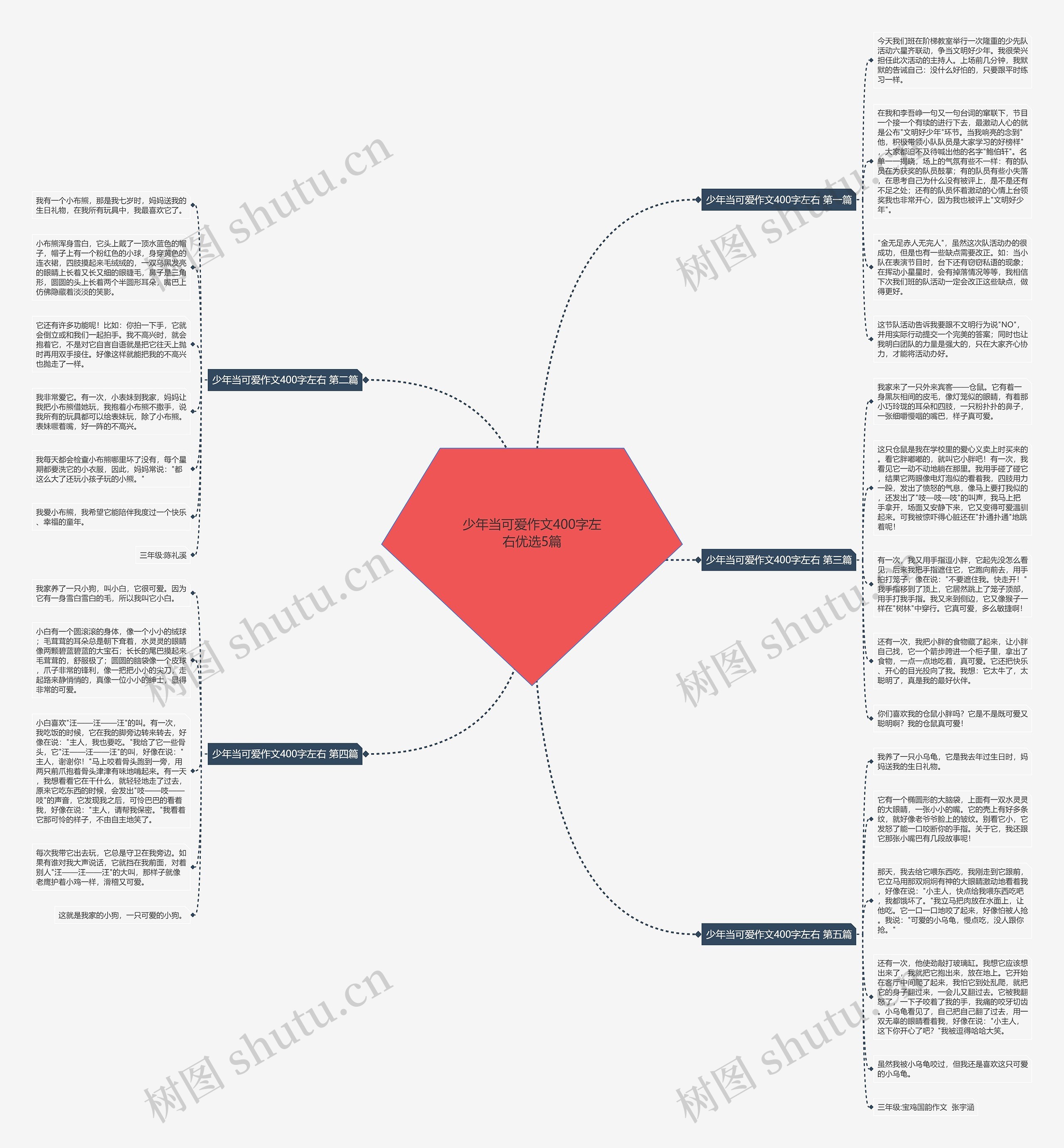 少年当可爱作文400字左右优选5篇思维导图