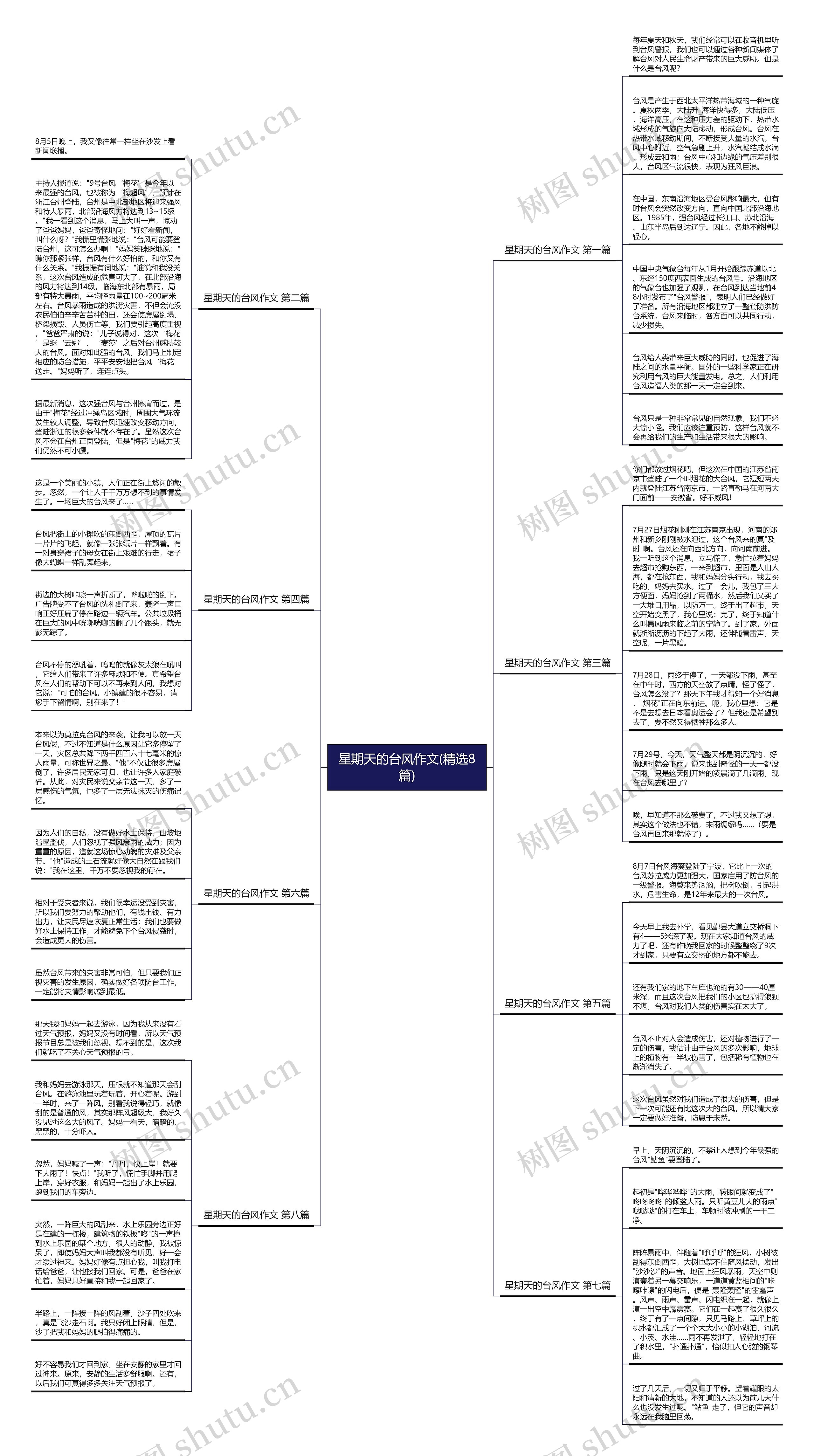 星期天的台风作文(精选8篇)思维导图