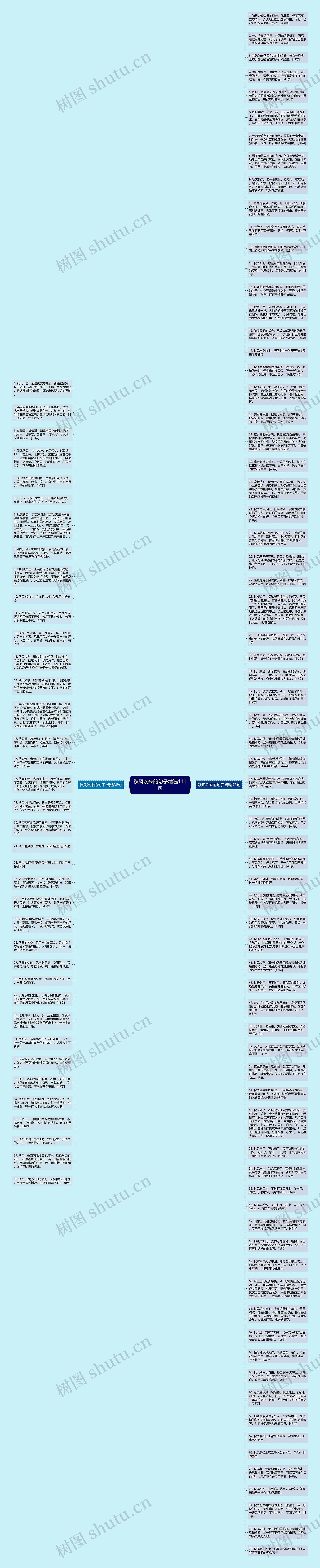 秋风吹来的句子精选111句思维导图