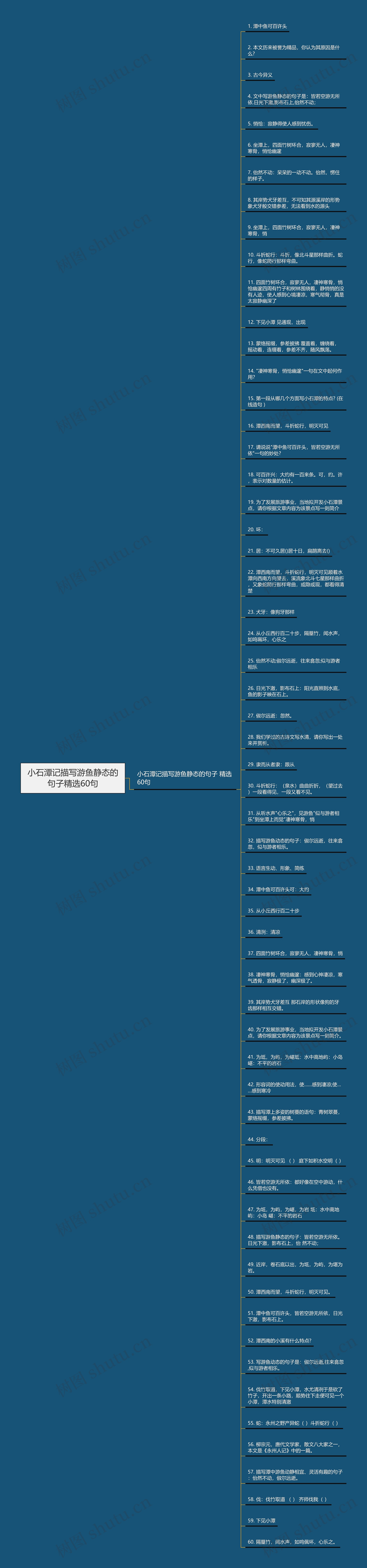 小石潭记描写游鱼静态的句子精选60句