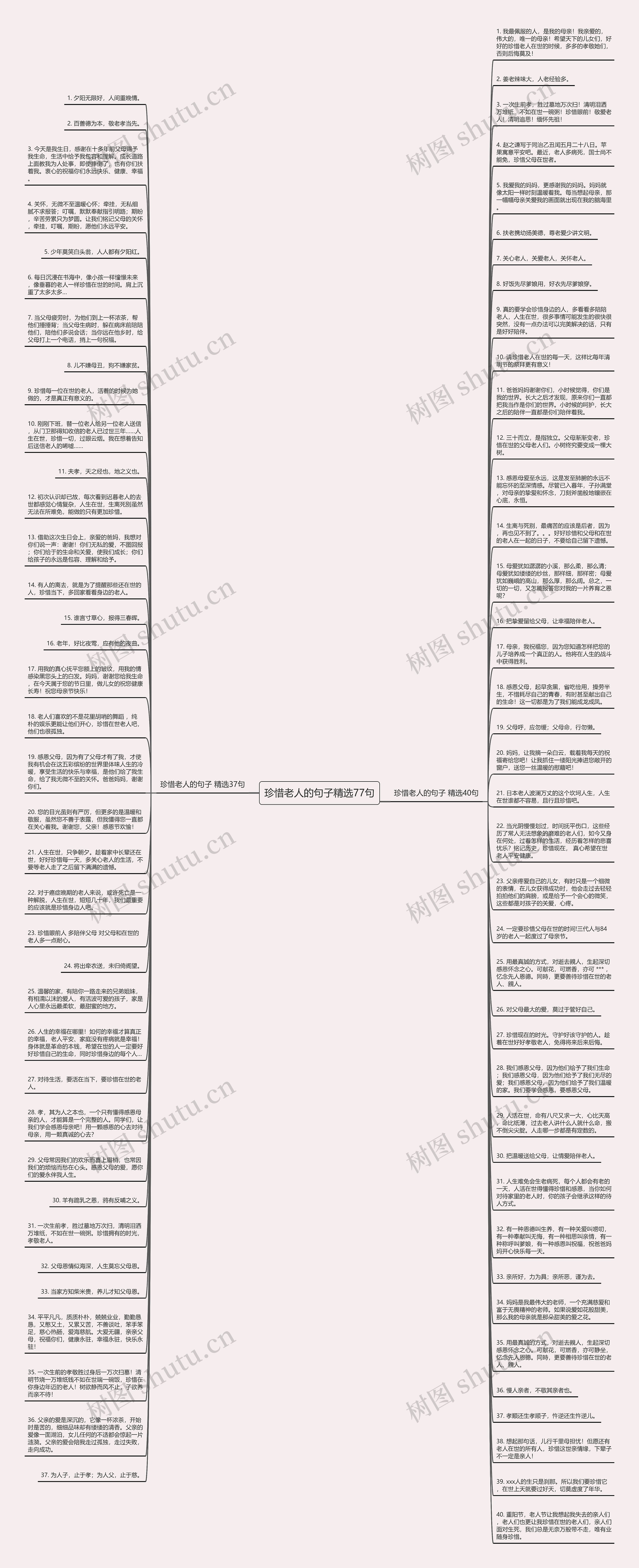 珍惜老人的句子精选77句思维导图