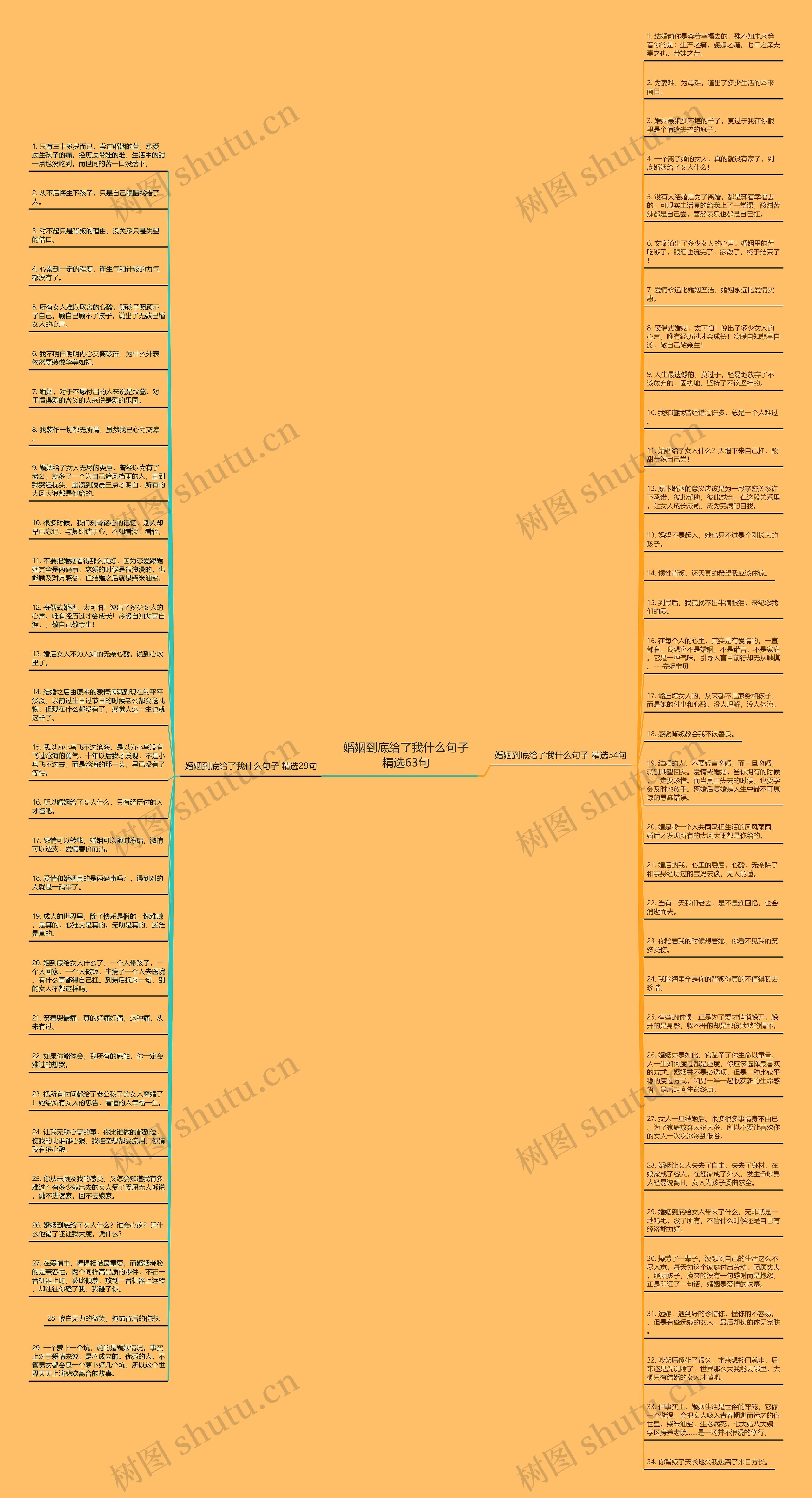 婚姻到底给了我什么句子精选63句思维导图