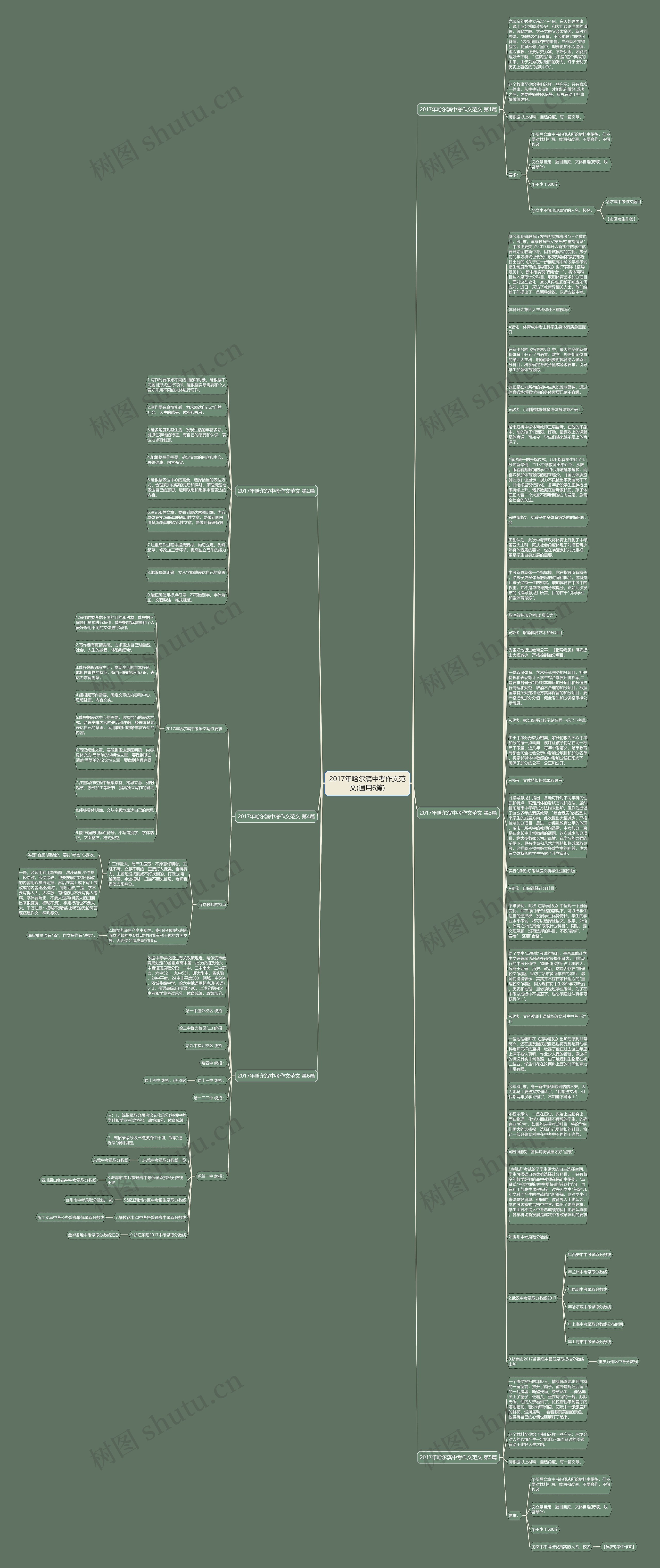 2017年哈尔滨中考作文范文(通用6篇)思维导图