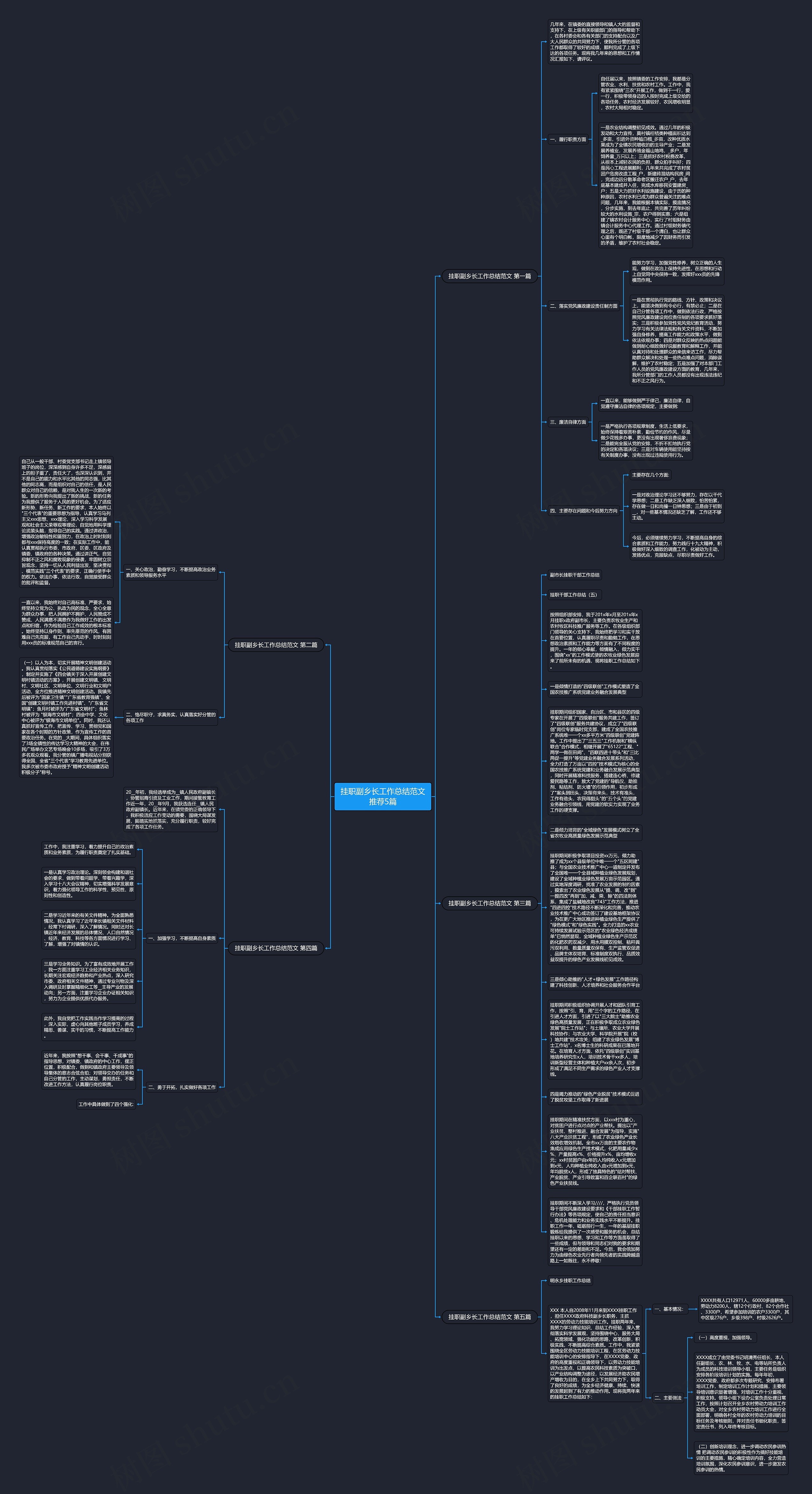 挂职副乡长工作总结范文推荐5篇思维导图