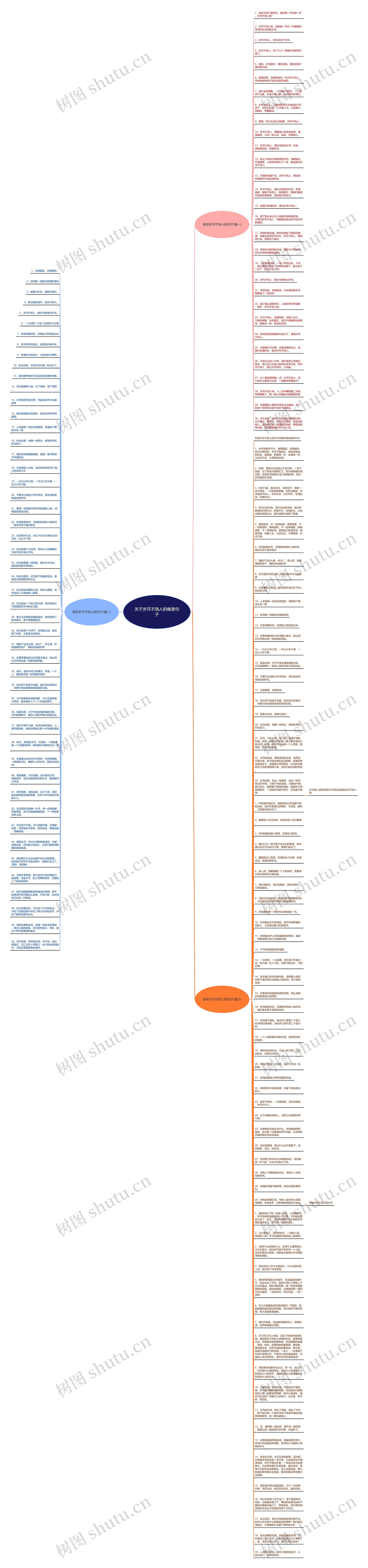 关于岁月不饶人的唯美句子思维导图