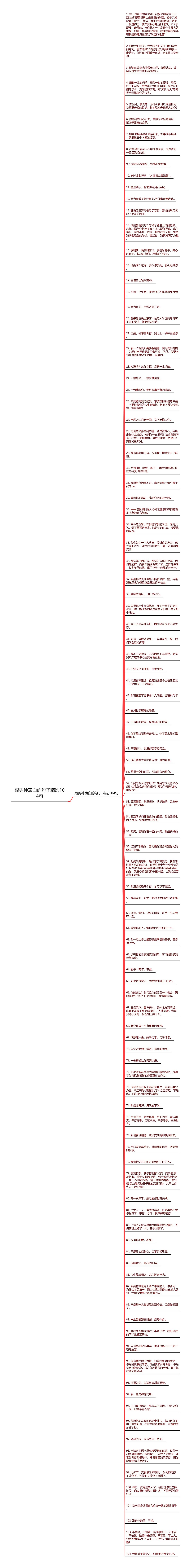 跟男神表白的句子精选104句思维导图