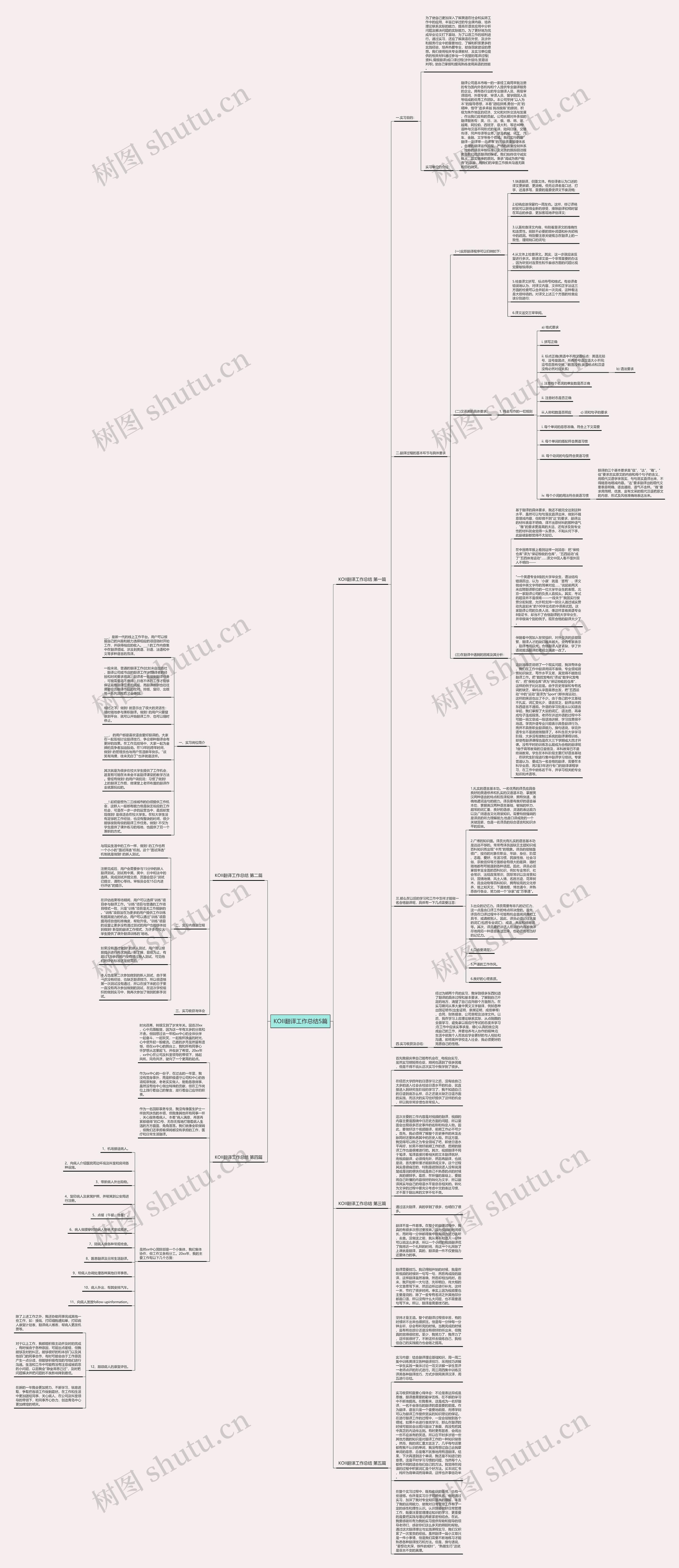 KOII翻译工作总结5篇思维导图