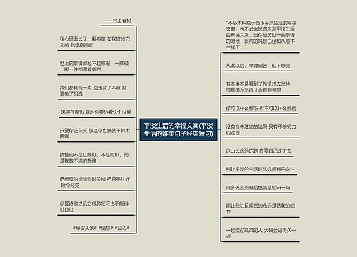 平淡生活的幸福文案(平淡生活的唯美句子经典短句)