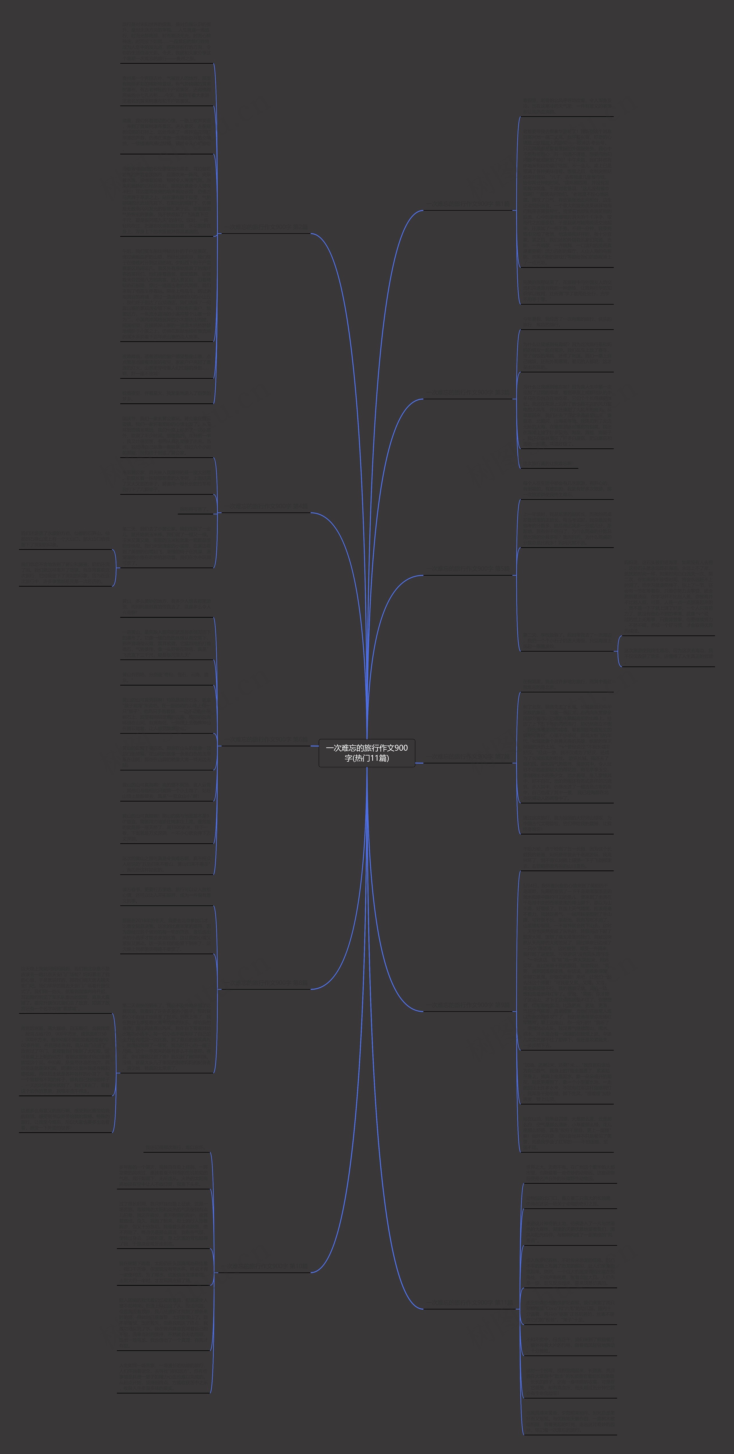 一次难忘的旅行作文900字(热门11篇)思维导图