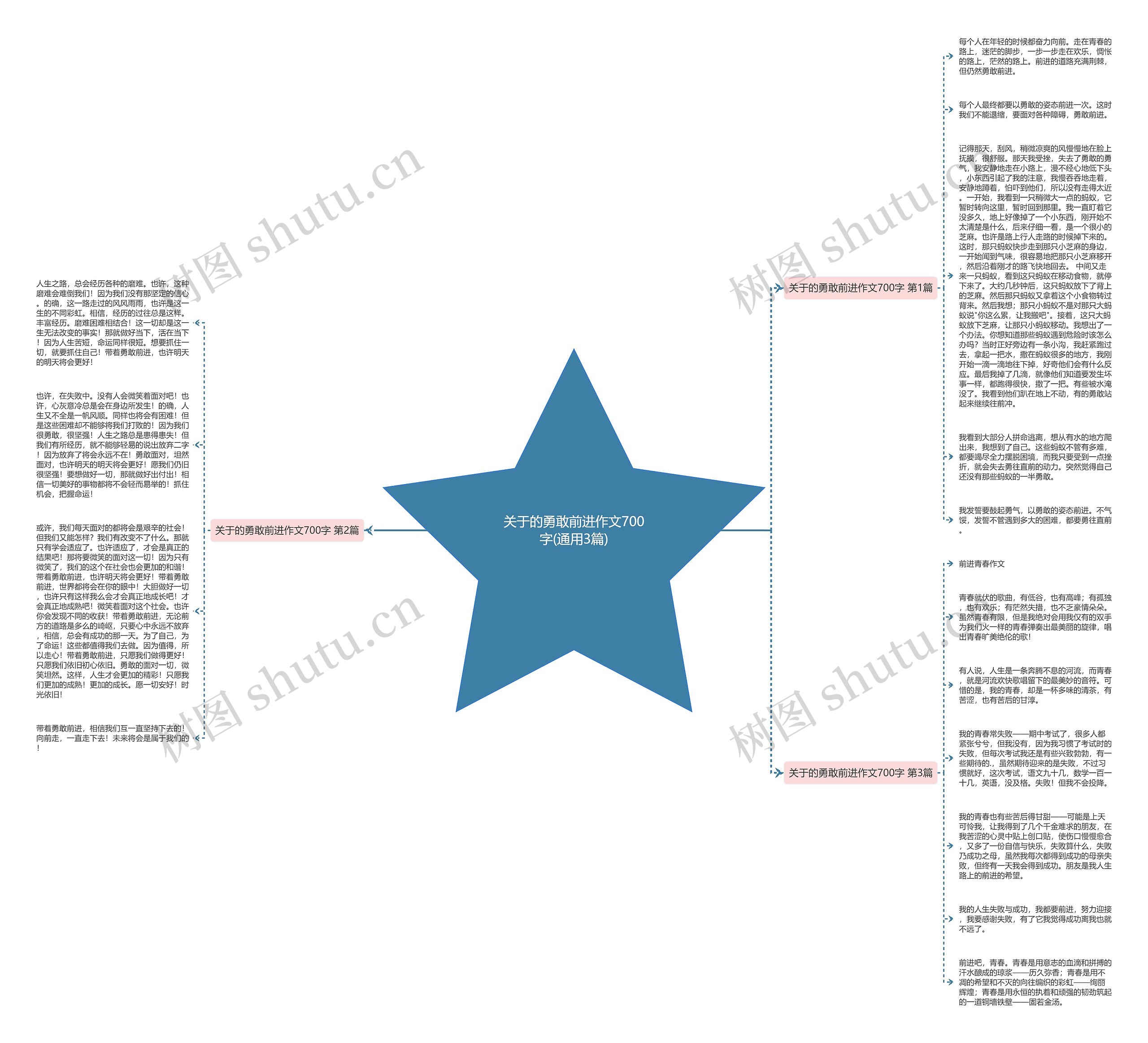 关于的勇敢前进作文700字(通用3篇)思维导图