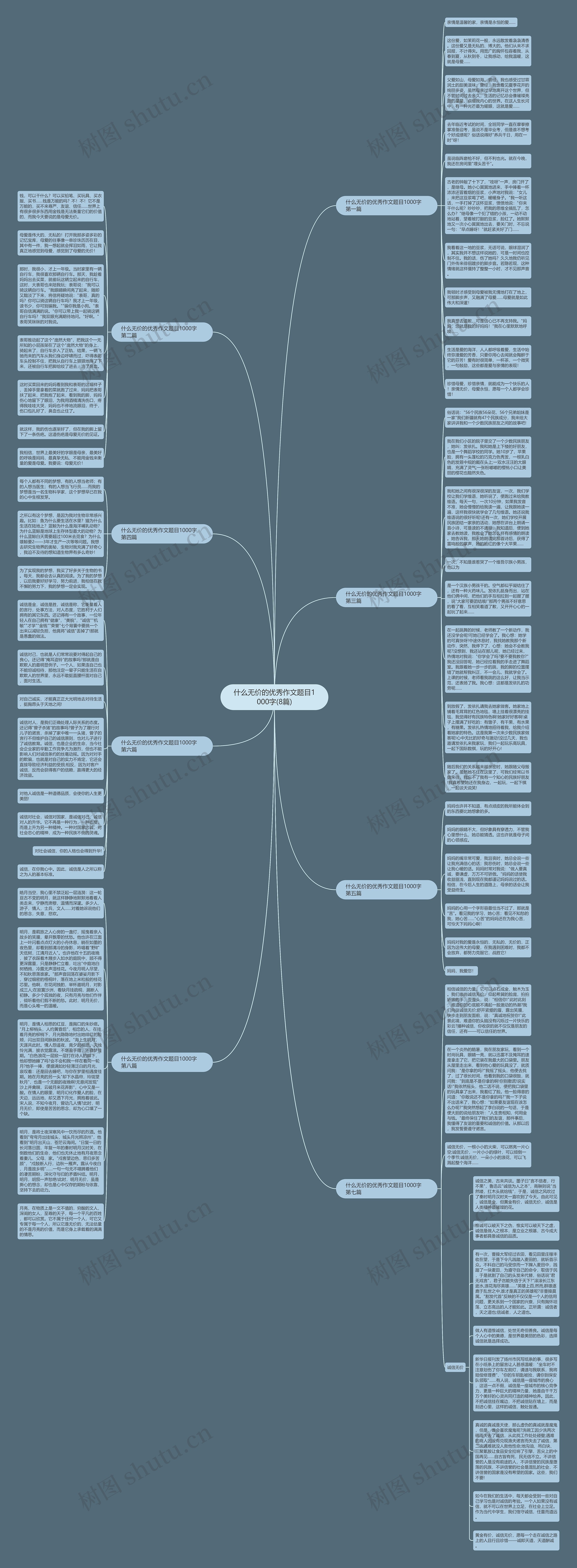 什么无价的优秀作文题目1000字(8篇)思维导图