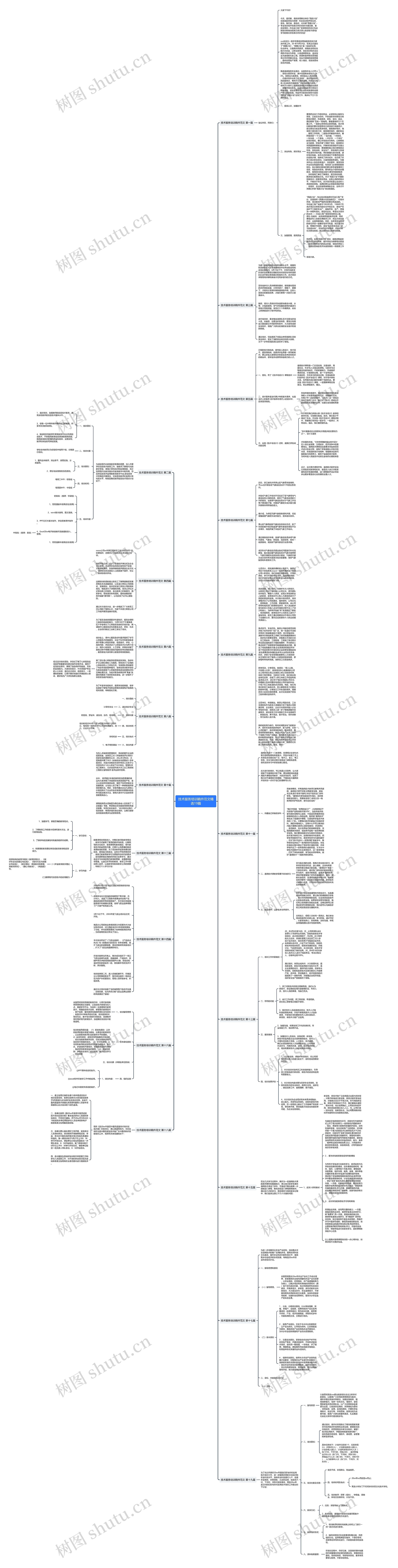 技术服务培训稿件范文精选19篇思维导图