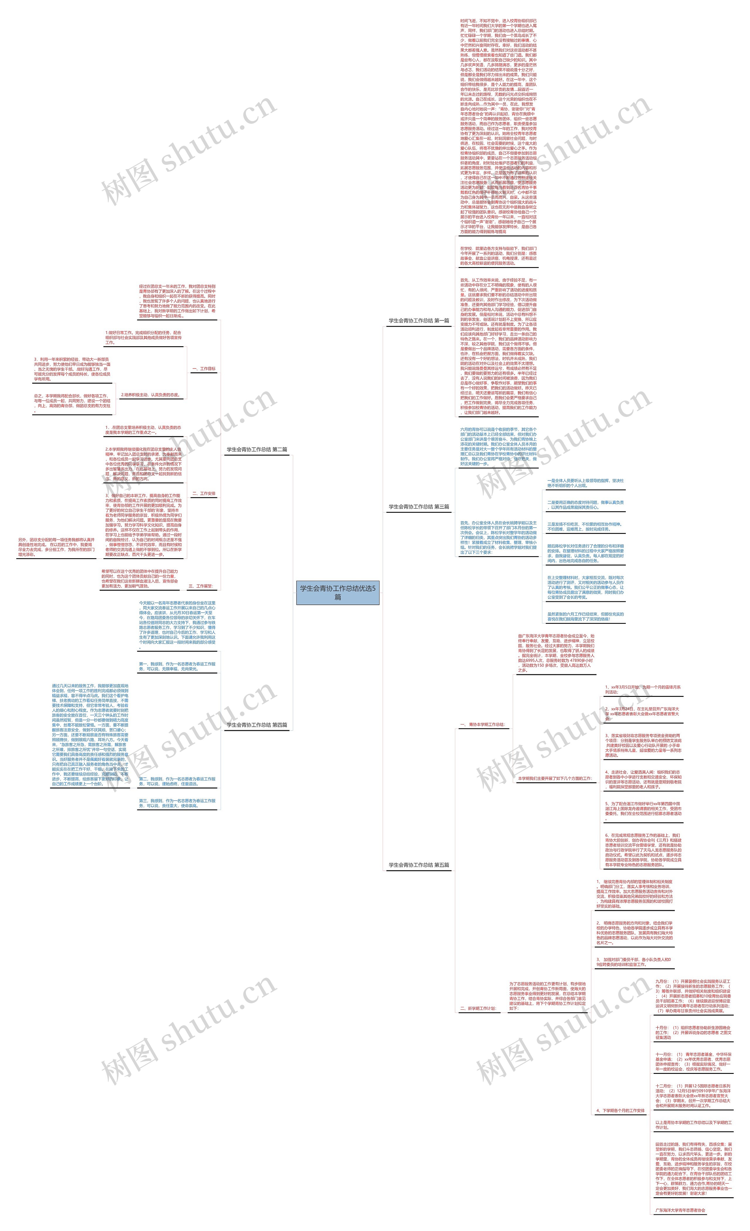 学生会青协工作总结优选5篇思维导图
