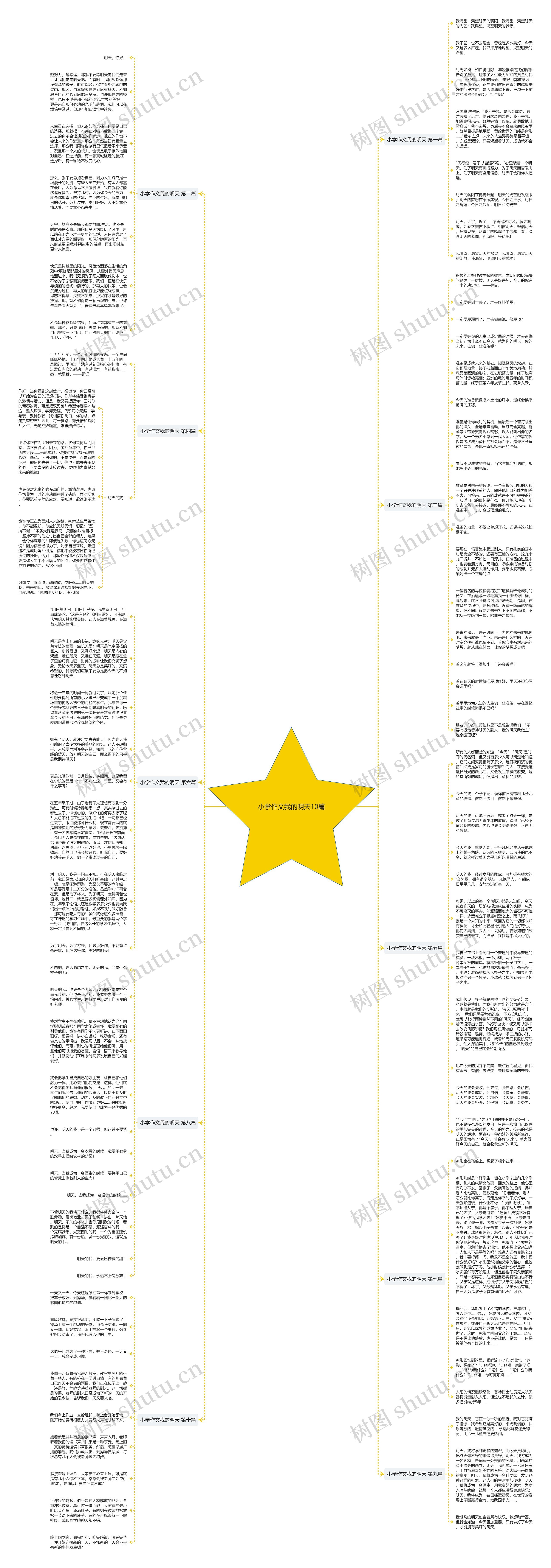 小学作文我的明天10篇思维导图