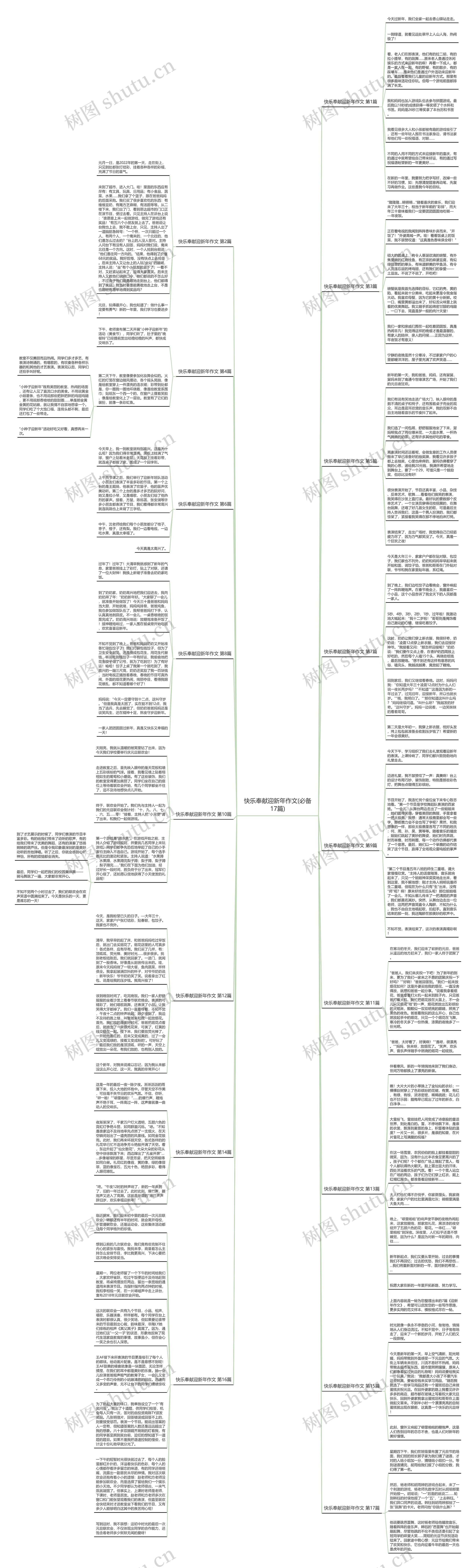 快乐奉献迎新年作文(必备17篇)思维导图