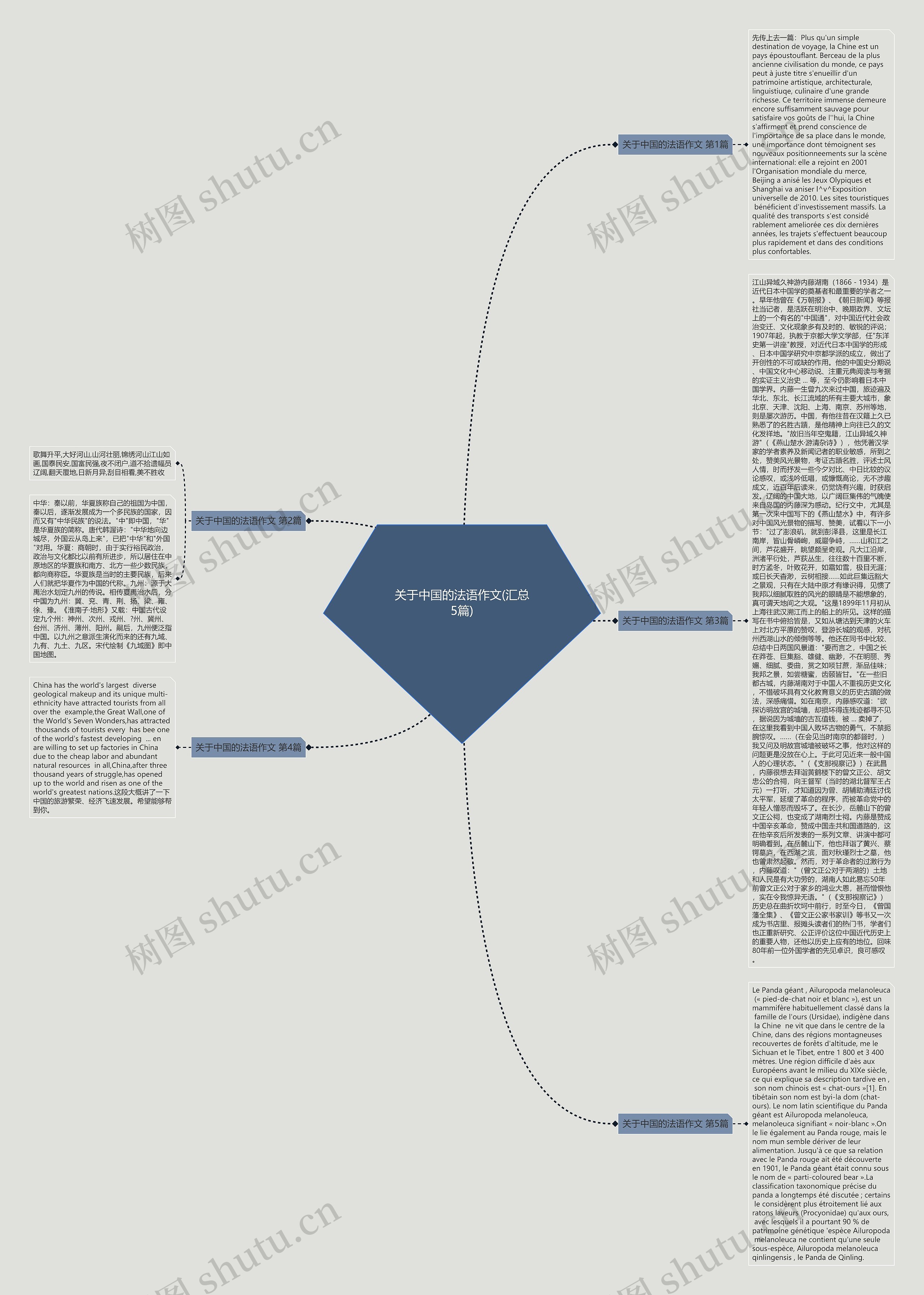 关于中国的法语作文(汇总5篇)思维导图