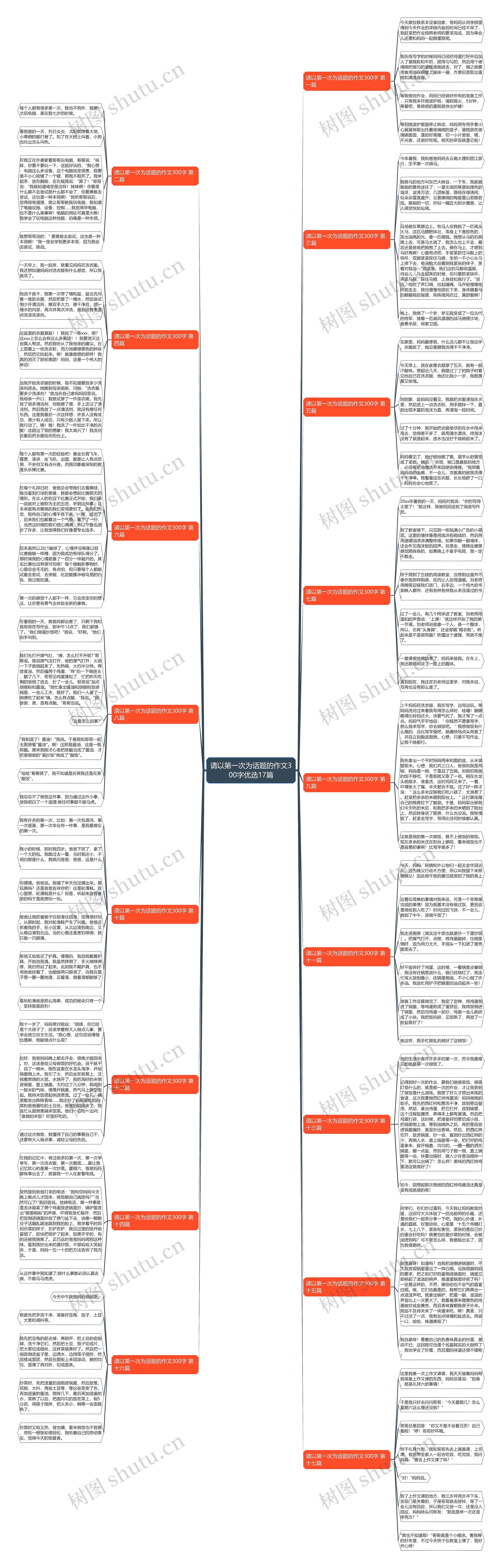 请以第一次为话题的作文300字优选17篇思维导图