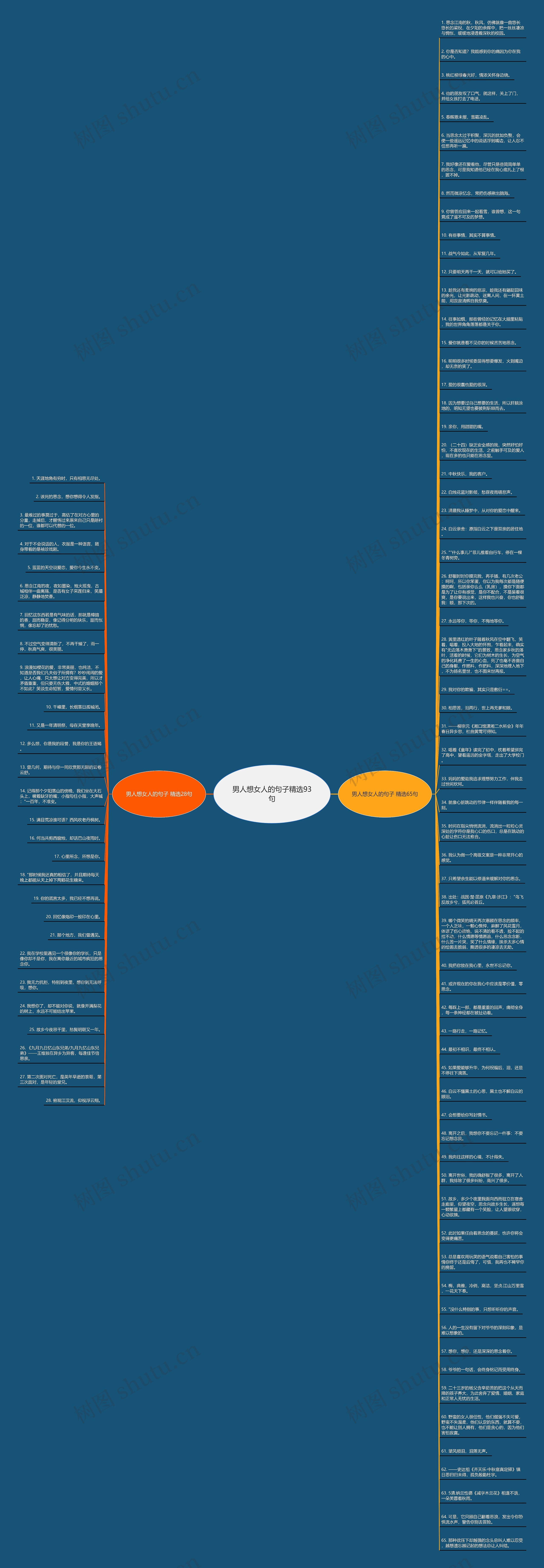 男人想女人的句子精选93句思维导图