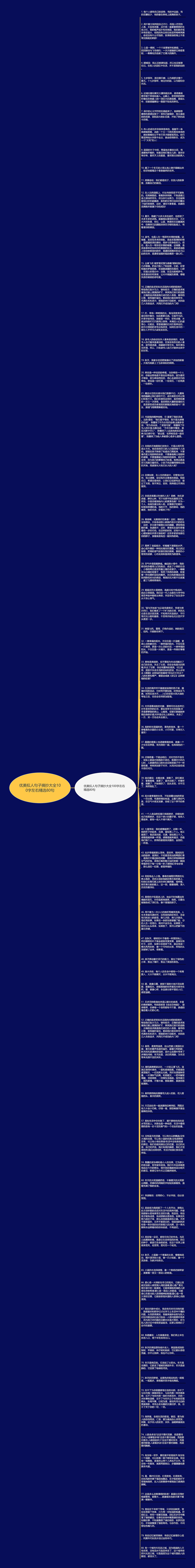 优美拟人句子摘抄大全100字左右精选80句思维导图