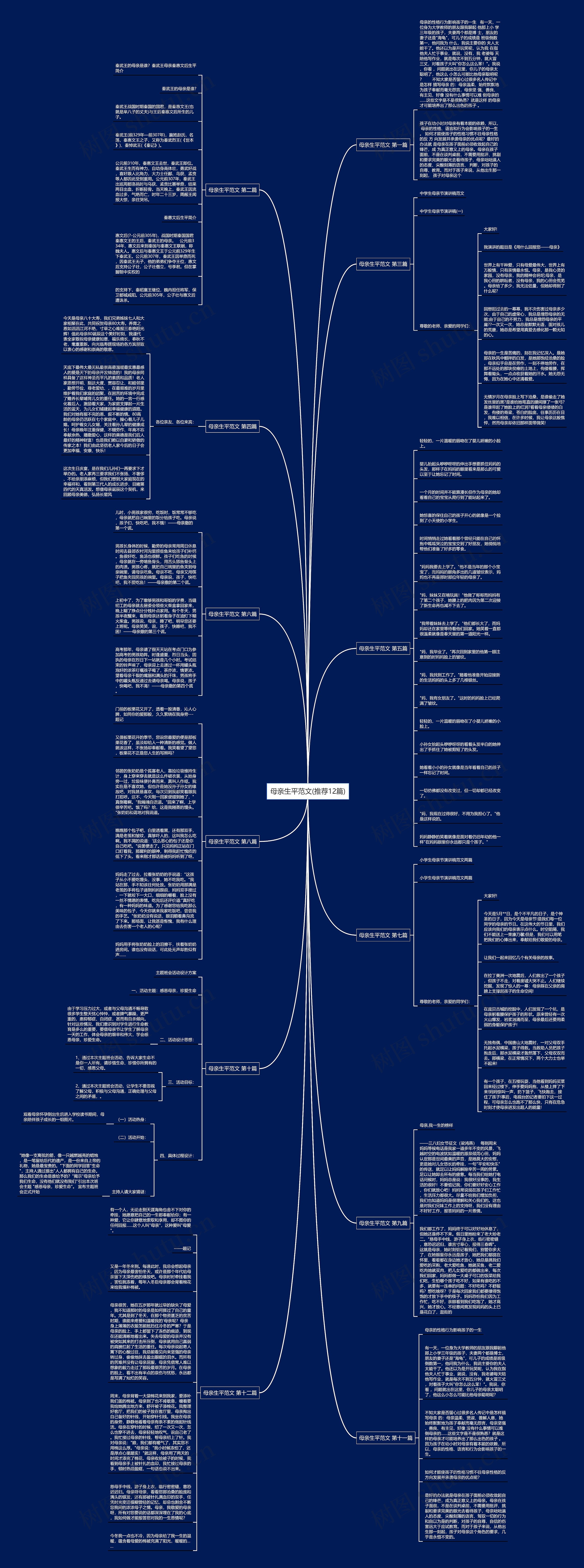 母亲生平范文(推荐12篇)思维导图