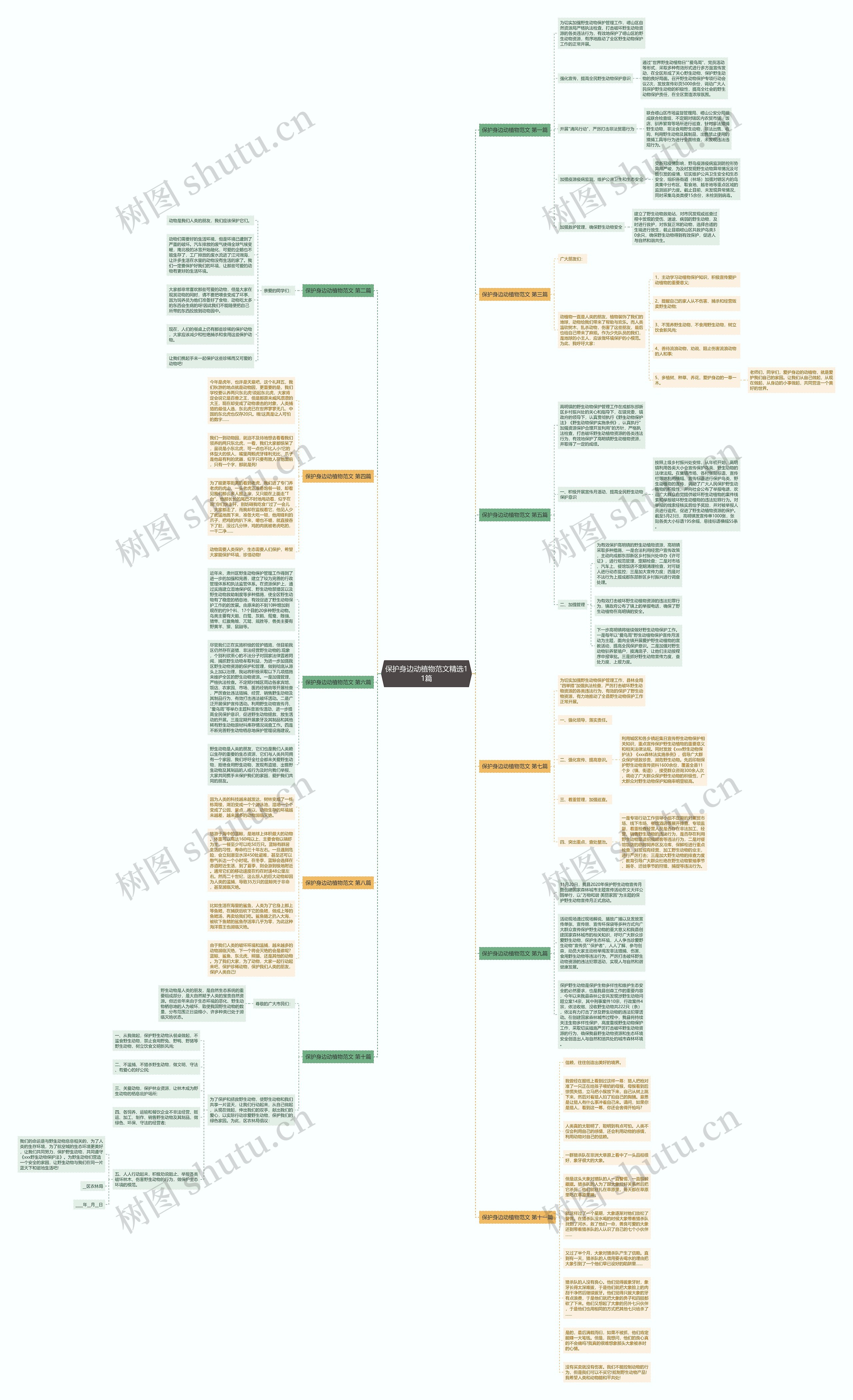 保护身边动植物范文精选11篇思维导图