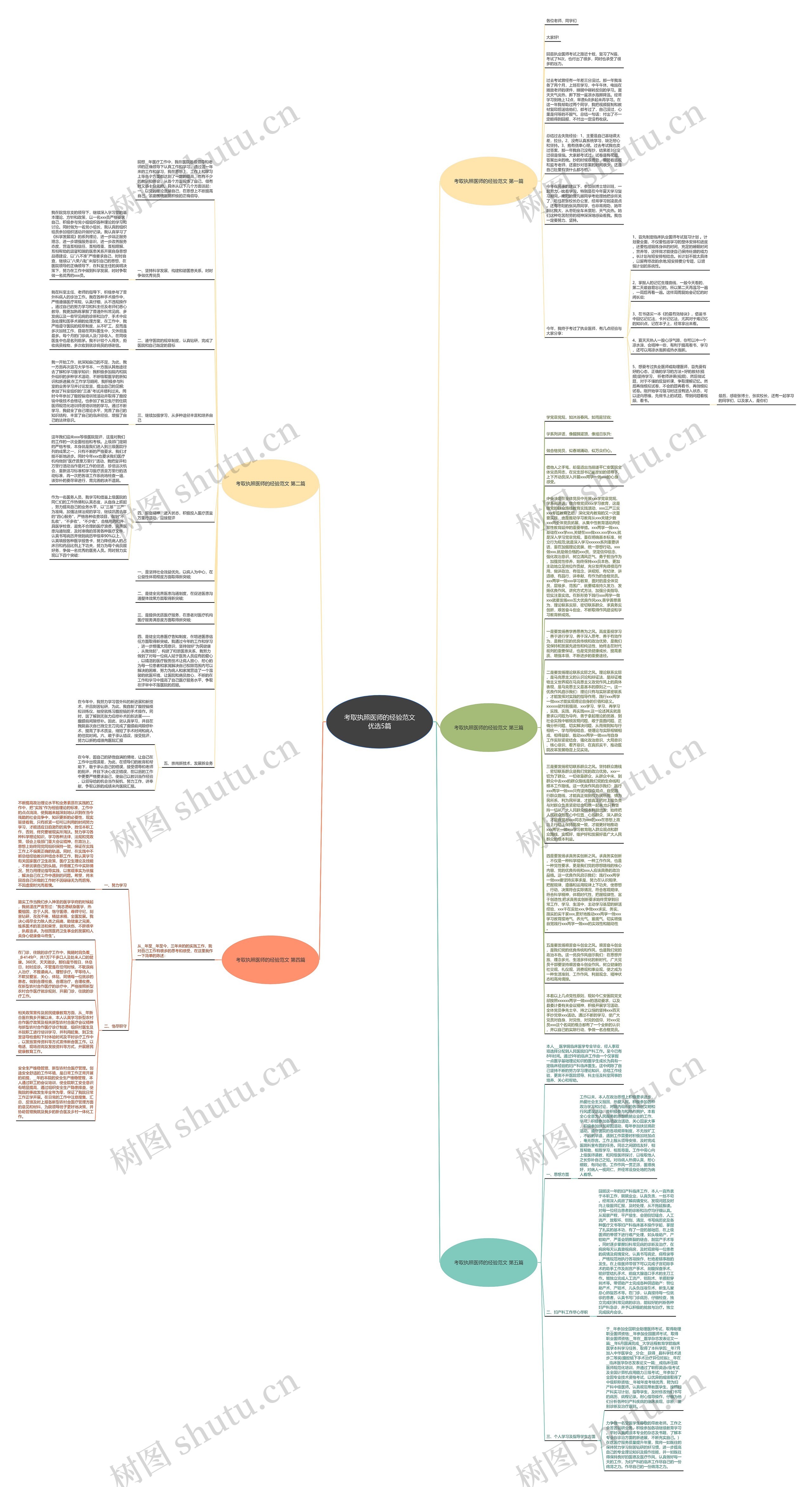 考取执照医师的经验范文优选5篇思维导图