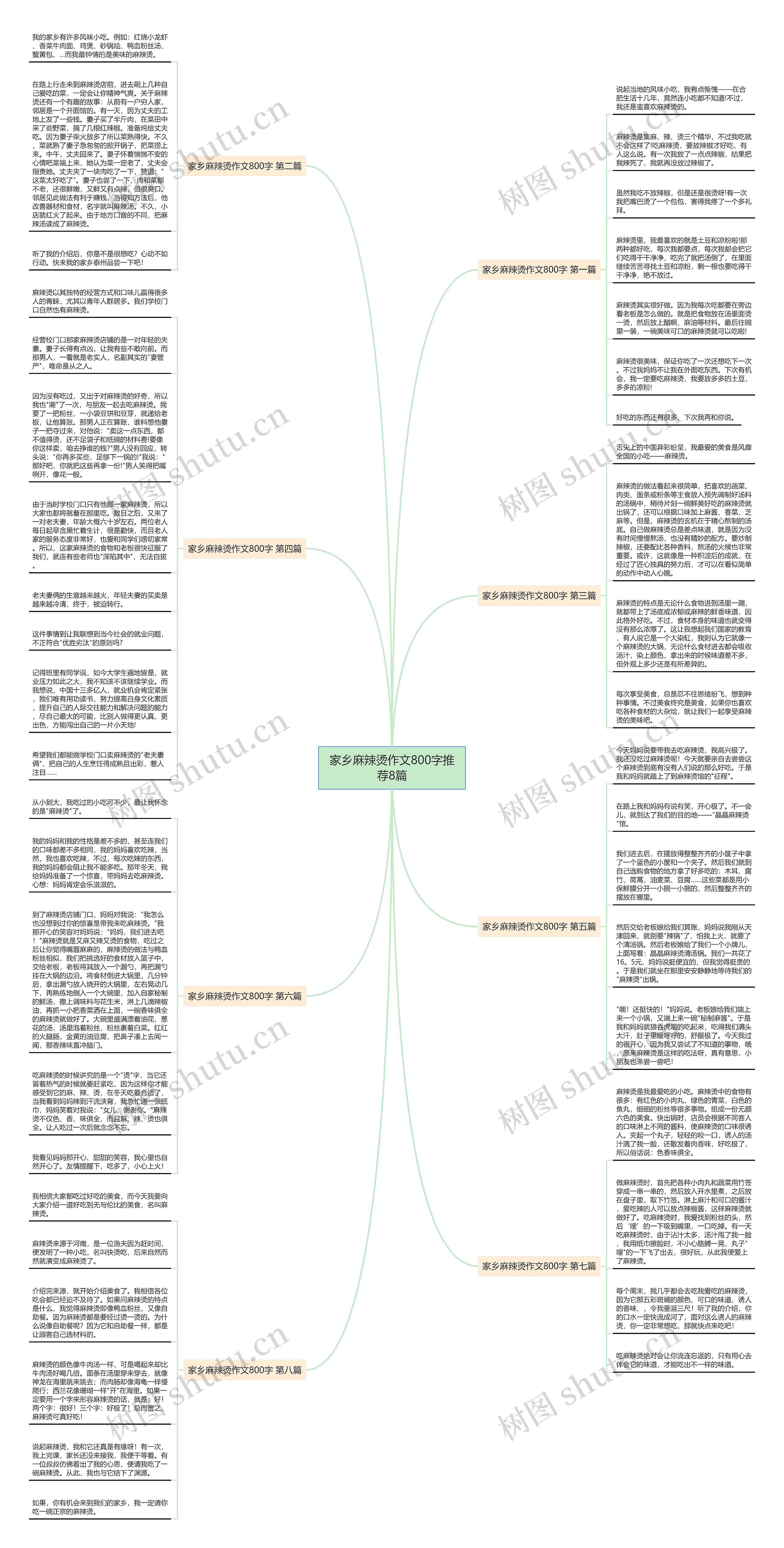 家乡麻辣烫作文800字推荐8篇思维导图