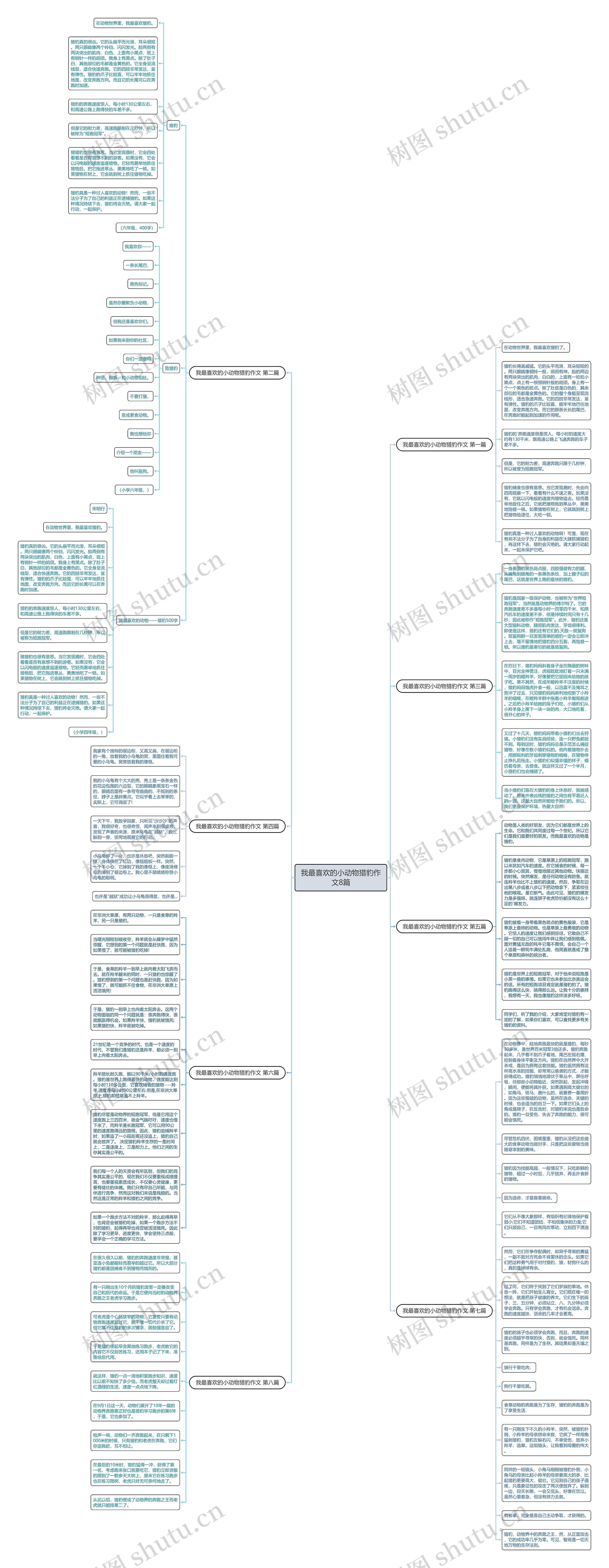 我最喜欢的小动物猎豹作文8篇思维导图