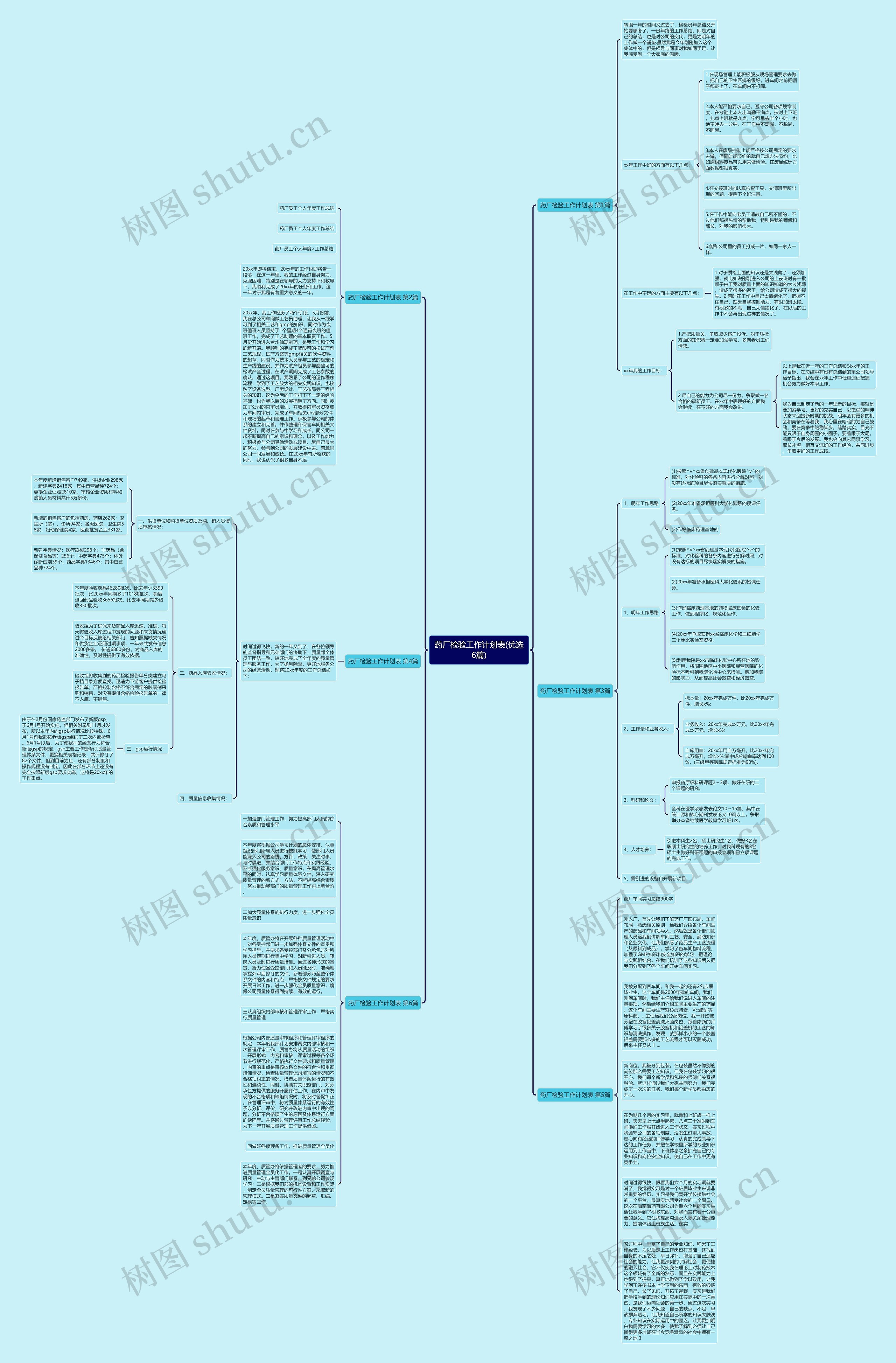 药厂检验工作计划表(优选6篇)思维导图