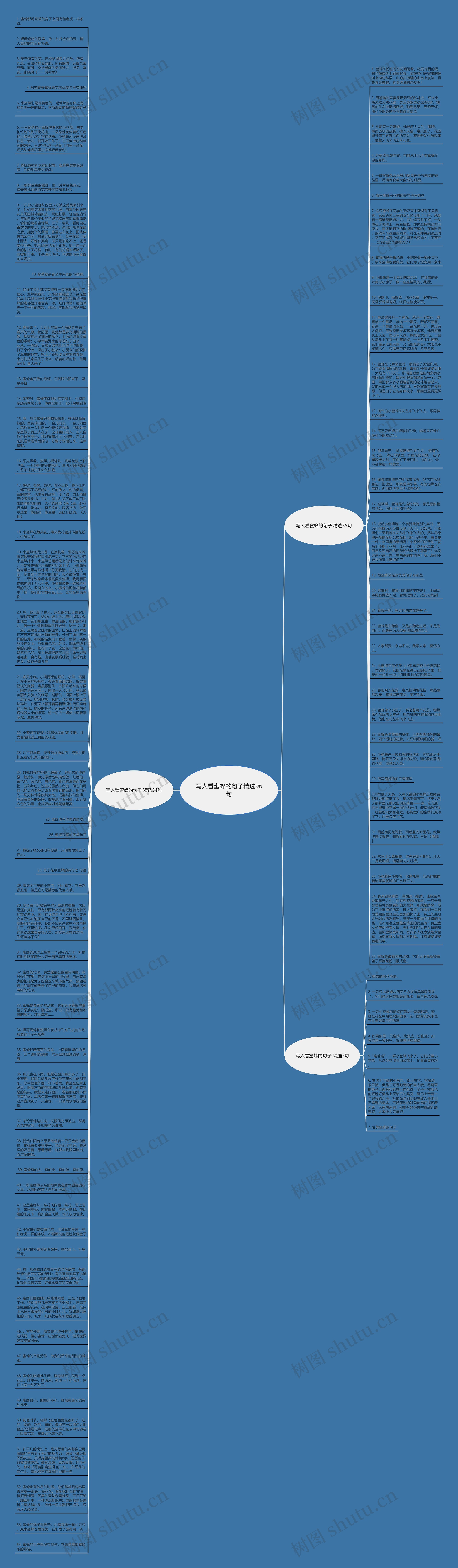 写人看蜜蜂的句子精选96句思维导图