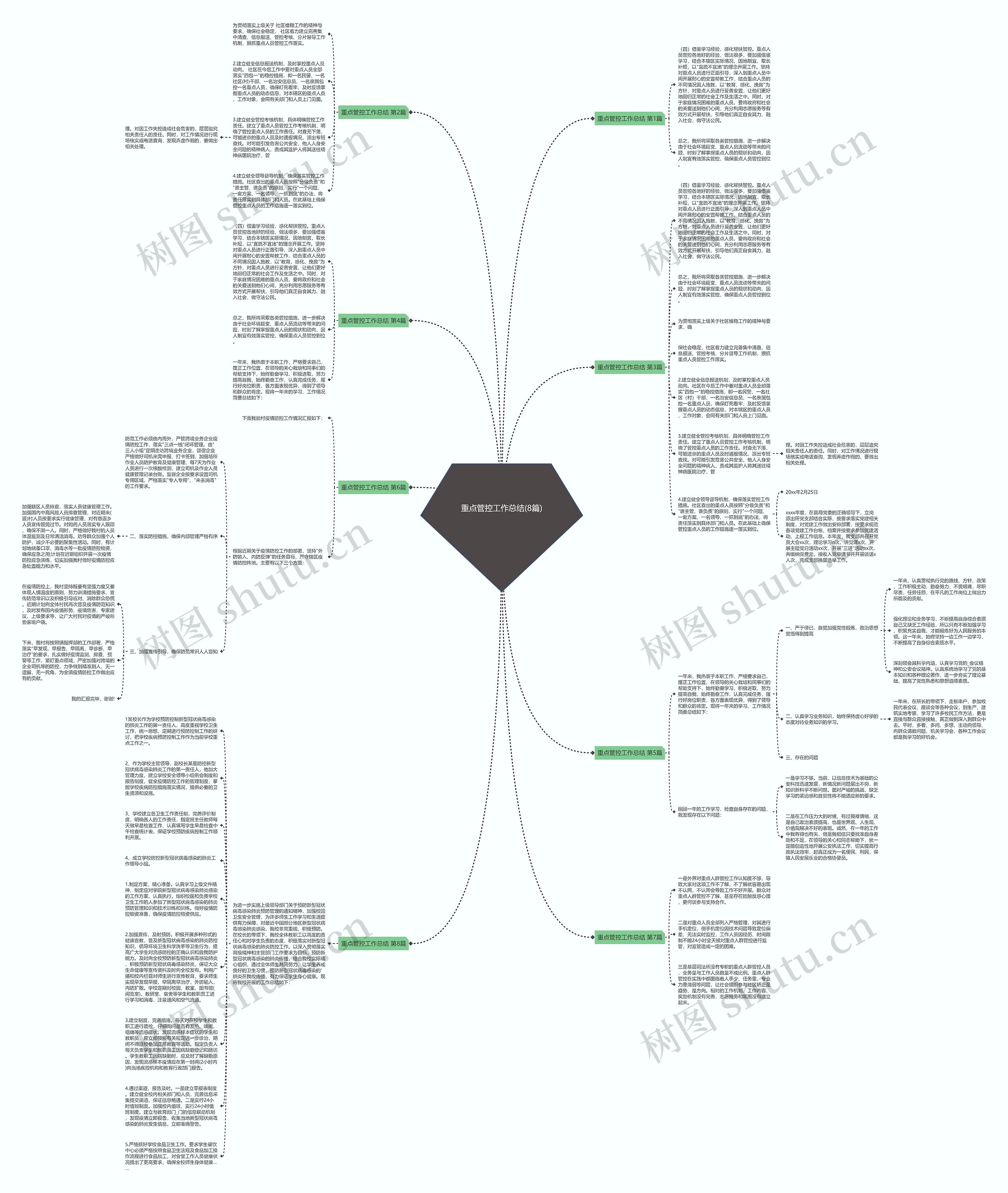 重点管控工作总结(8篇)思维导图