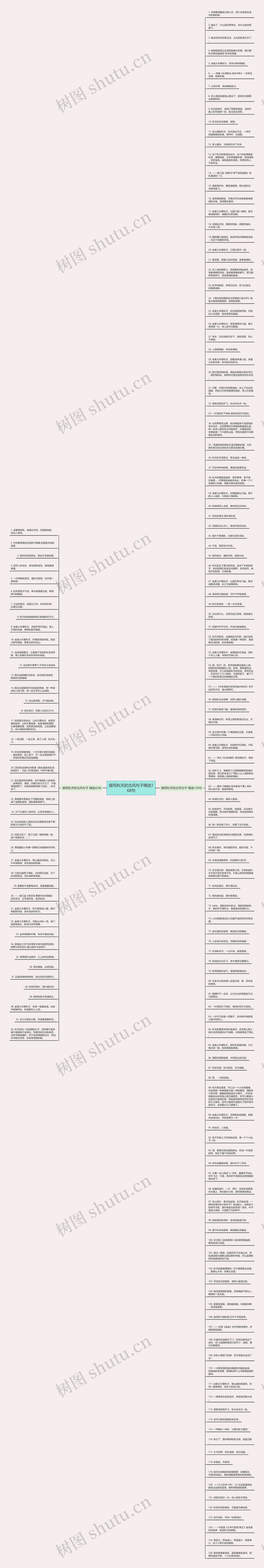 描写秋天的古风句子精选168句思维导图