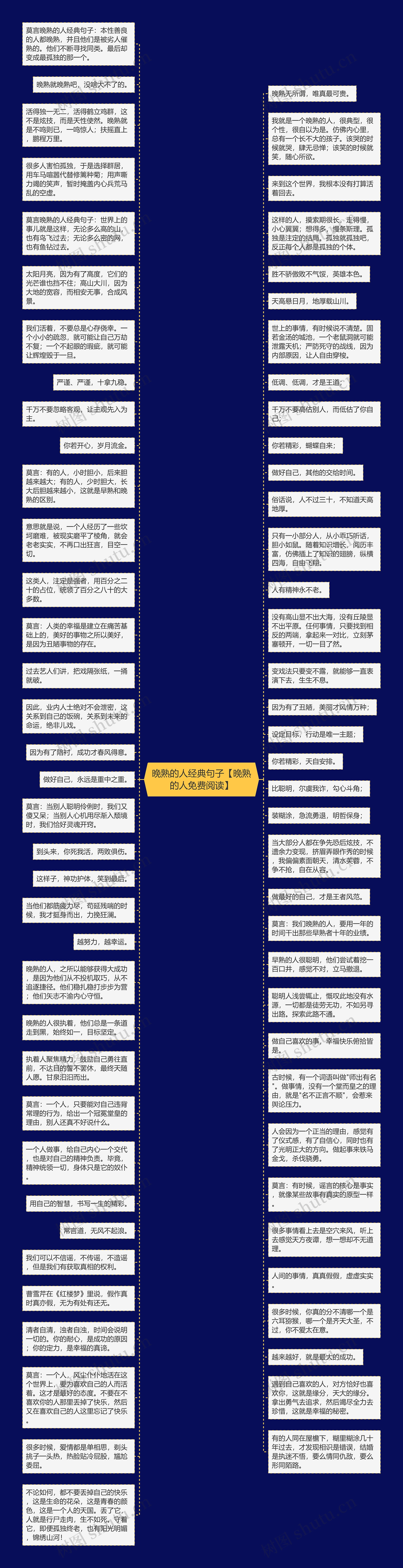 晚熟的人经典句子【晚熟的人免费阅读】思维导图