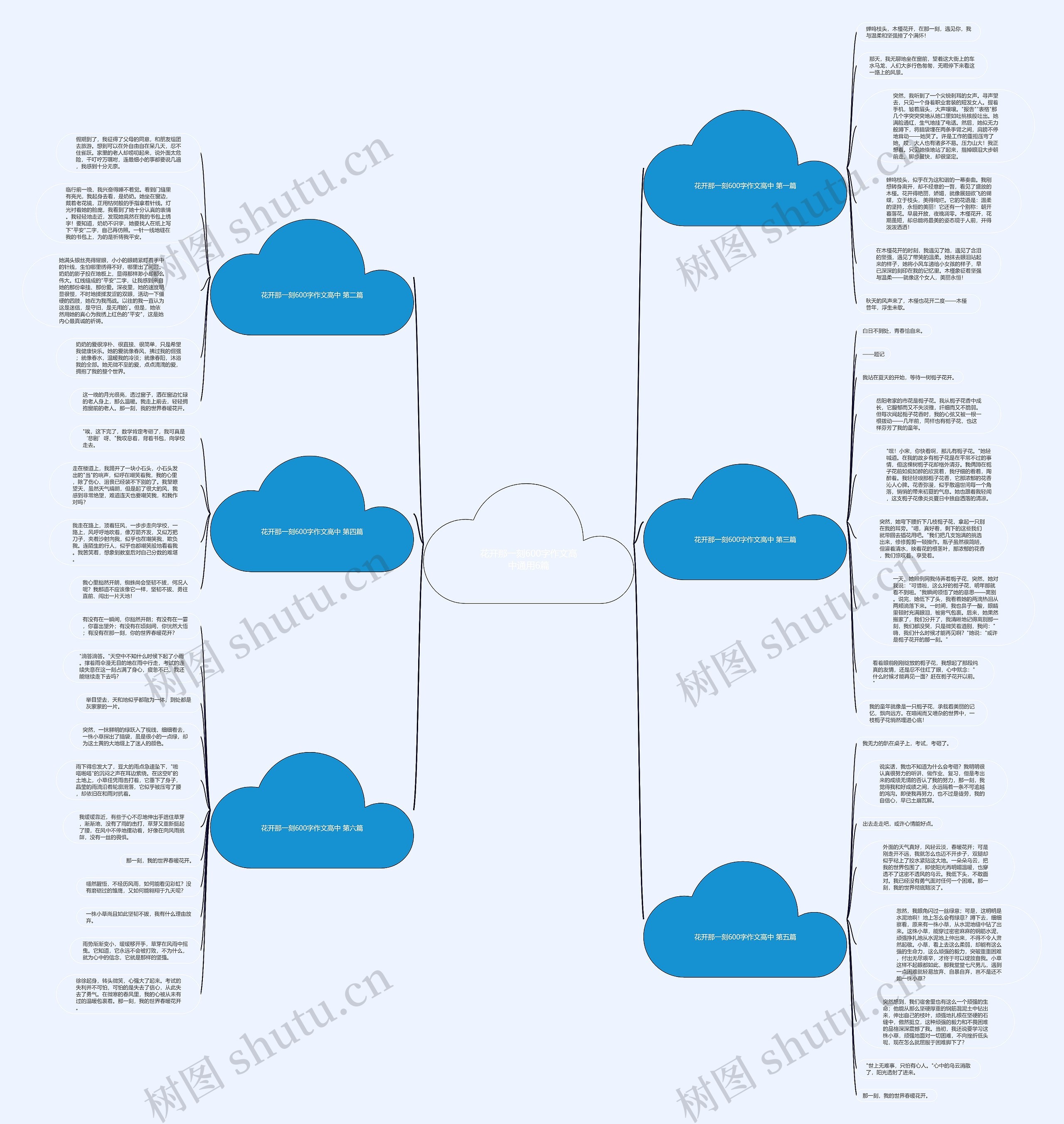 花开那一刻600字作文高中通用6篇思维导图