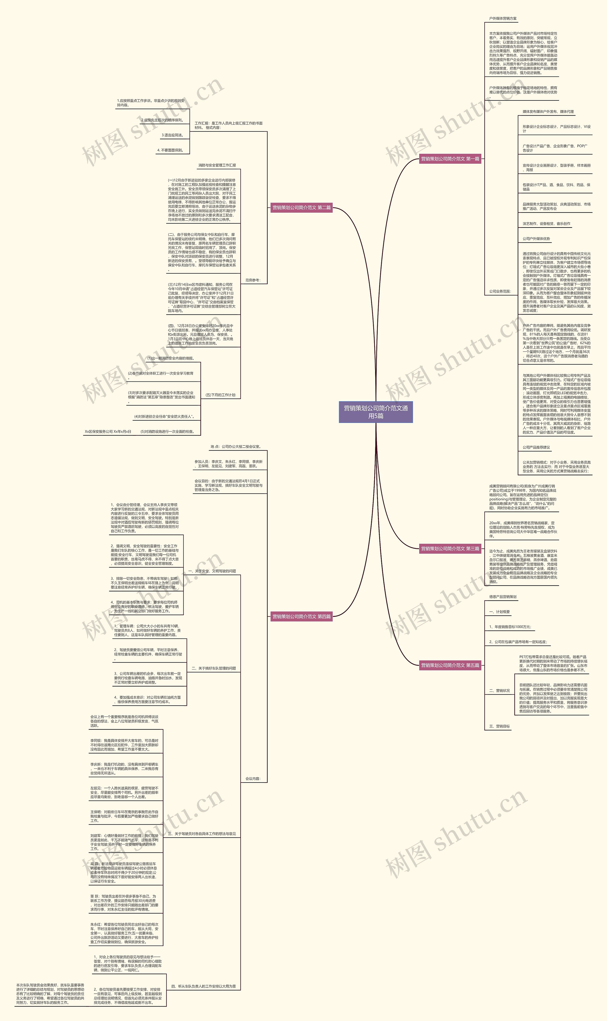 营销策划公司简介范文通用5篇思维导图