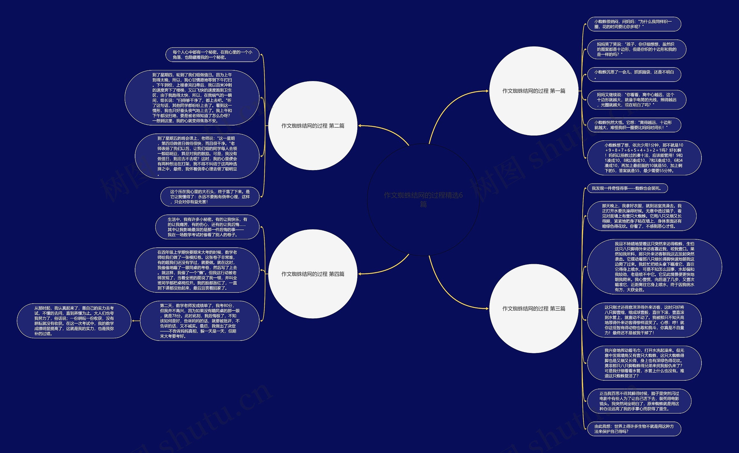 作文蜘蛛结网的过程精选6篇思维导图